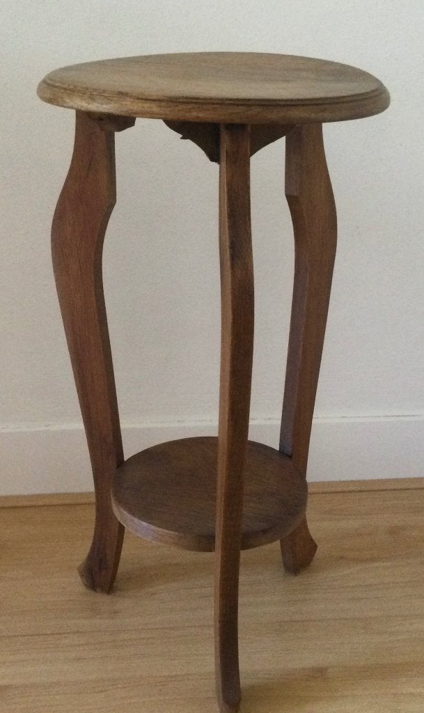 Pied de stalle / plantentafel jaren 30, eikenhout, Antiek en Kunst, Ophalen