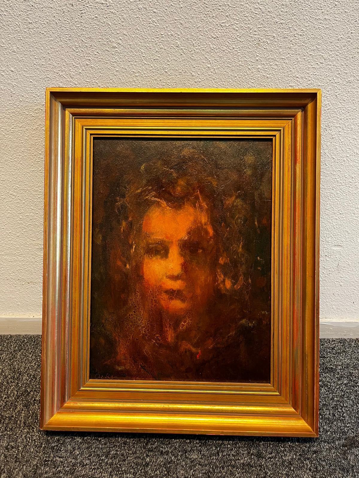 Dirk Ocker schilderij met handtekening, Ophalen, Nederlandse school, Doek, Portret of Personen