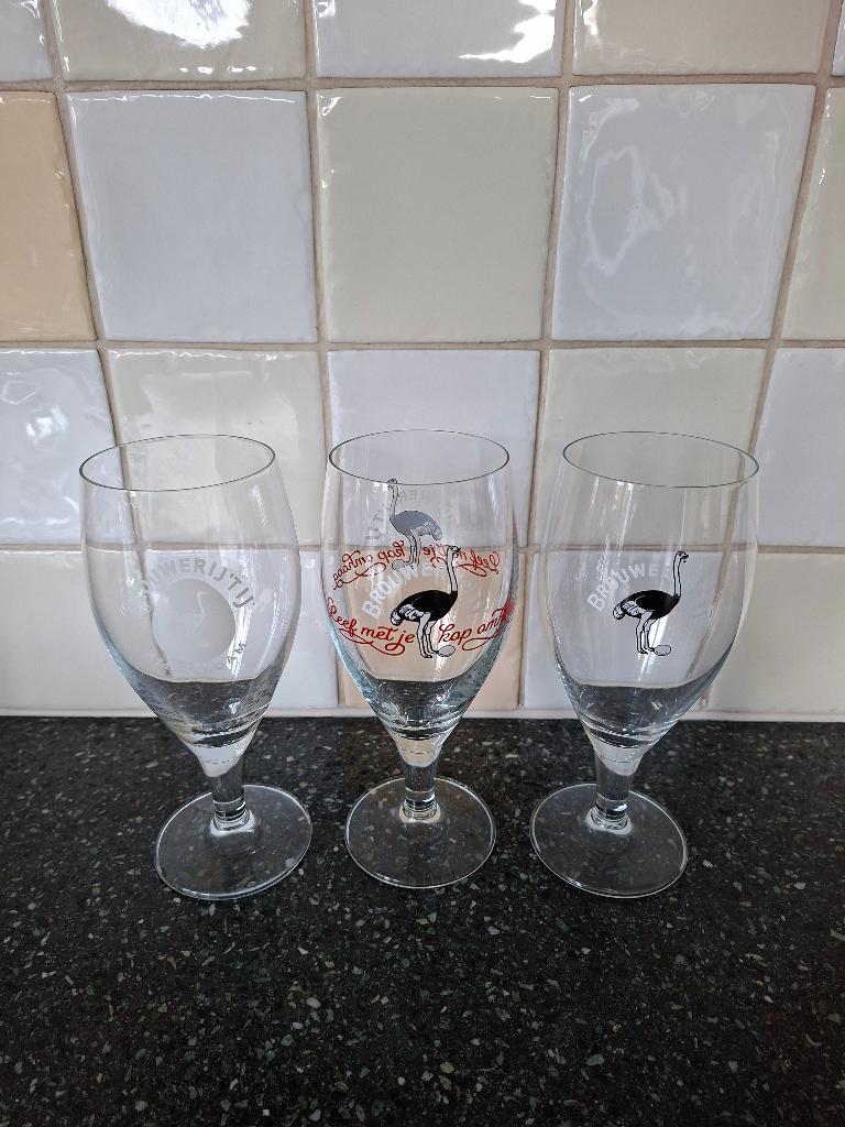 Bierglazen brouwerij 't IJ Amsterdam, Ophalen of Verzenden, Zo goed als nieuw, Bierglas