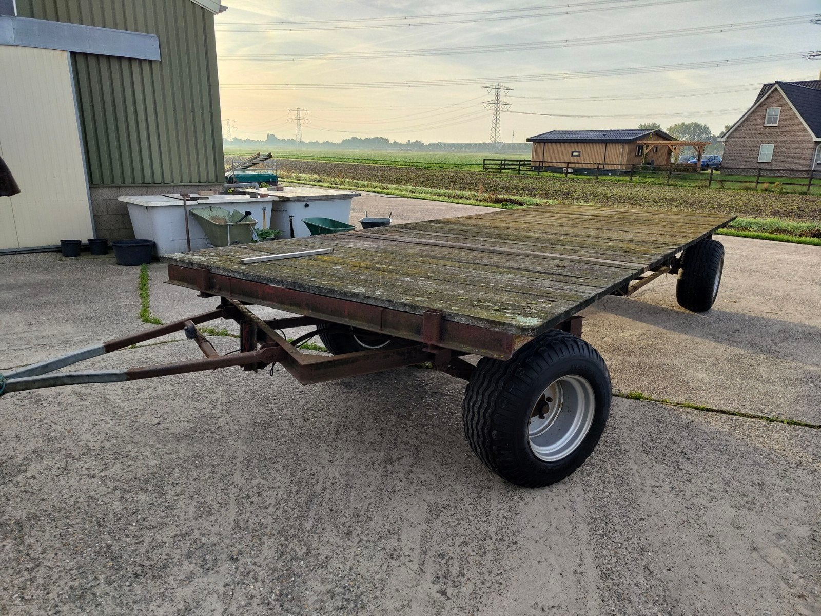 platte wagen / landbouw wagen, 100 liter of meer, Ophalen, Gebruikt, Transportkar