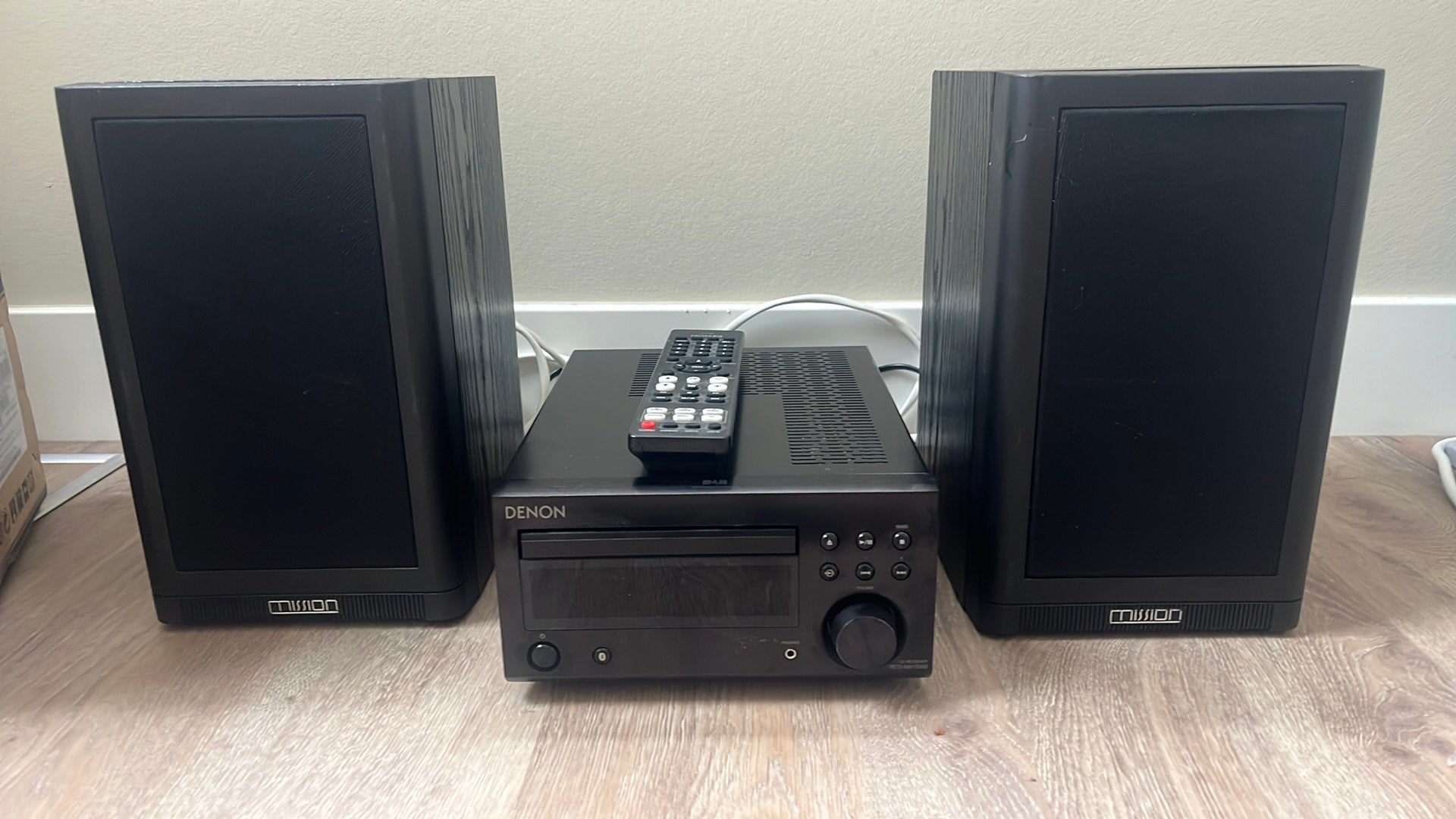 Denon rcd-m41dab met Mission 760i speakers, Audio, Tv en Foto, Stereo-sets, Ophalen, Zo goed als nieuw, Speakers, Denon