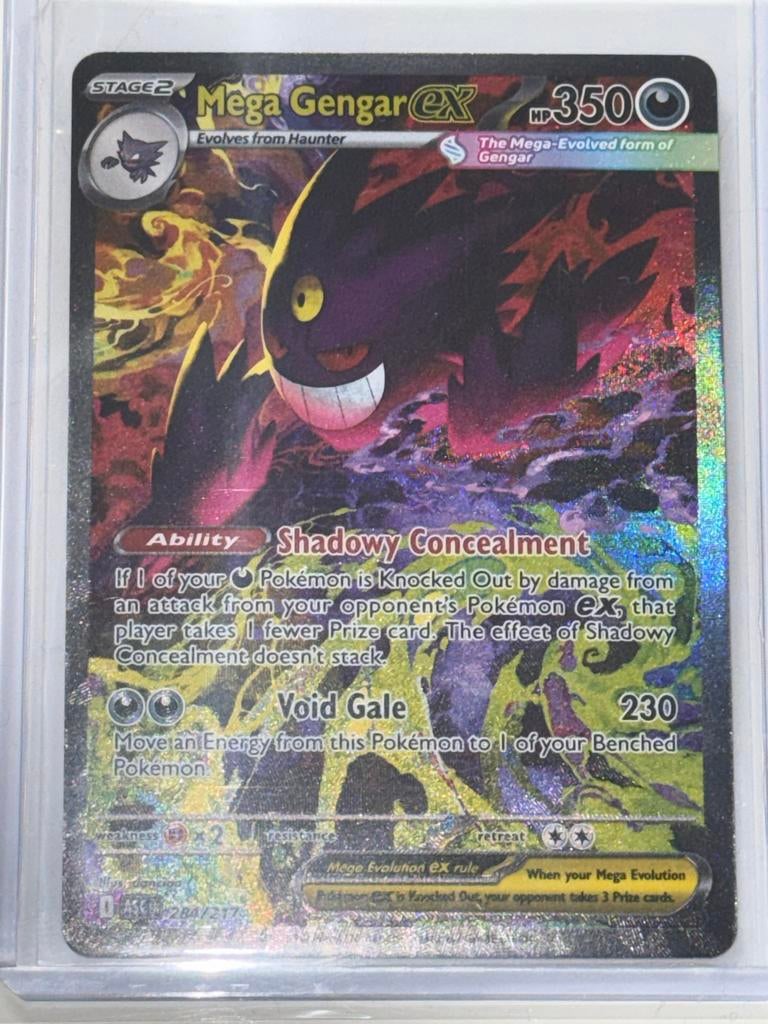Mega Gengar EX 284/277 - Mint Conditie Pokémon Kaart, Ophalen of Verzenden, Zo goed als nieuw, Losse kaart, Foil