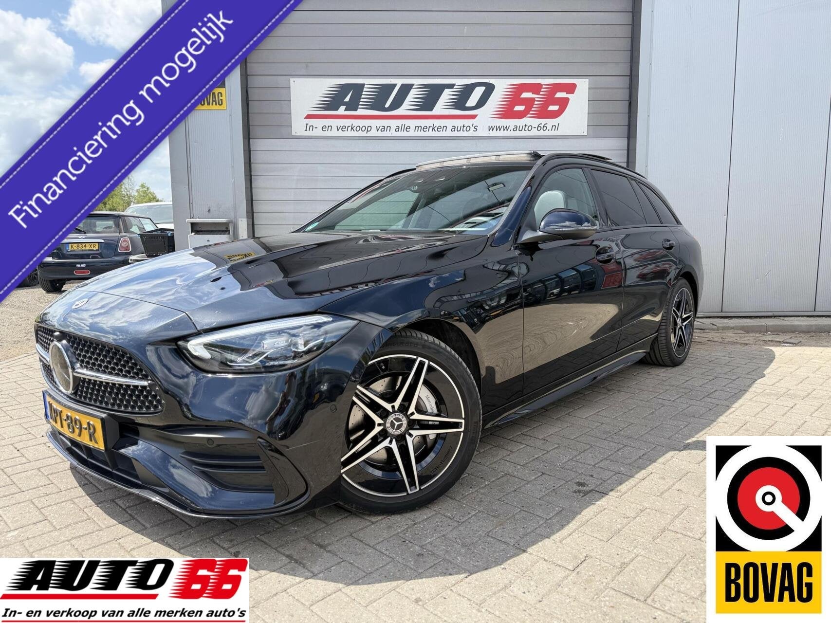 Mercedes C-klasse Estate 300 d AMG Line, Auto's, Automaat, Achterwielaandrijving, 4 cilinders, Zwart