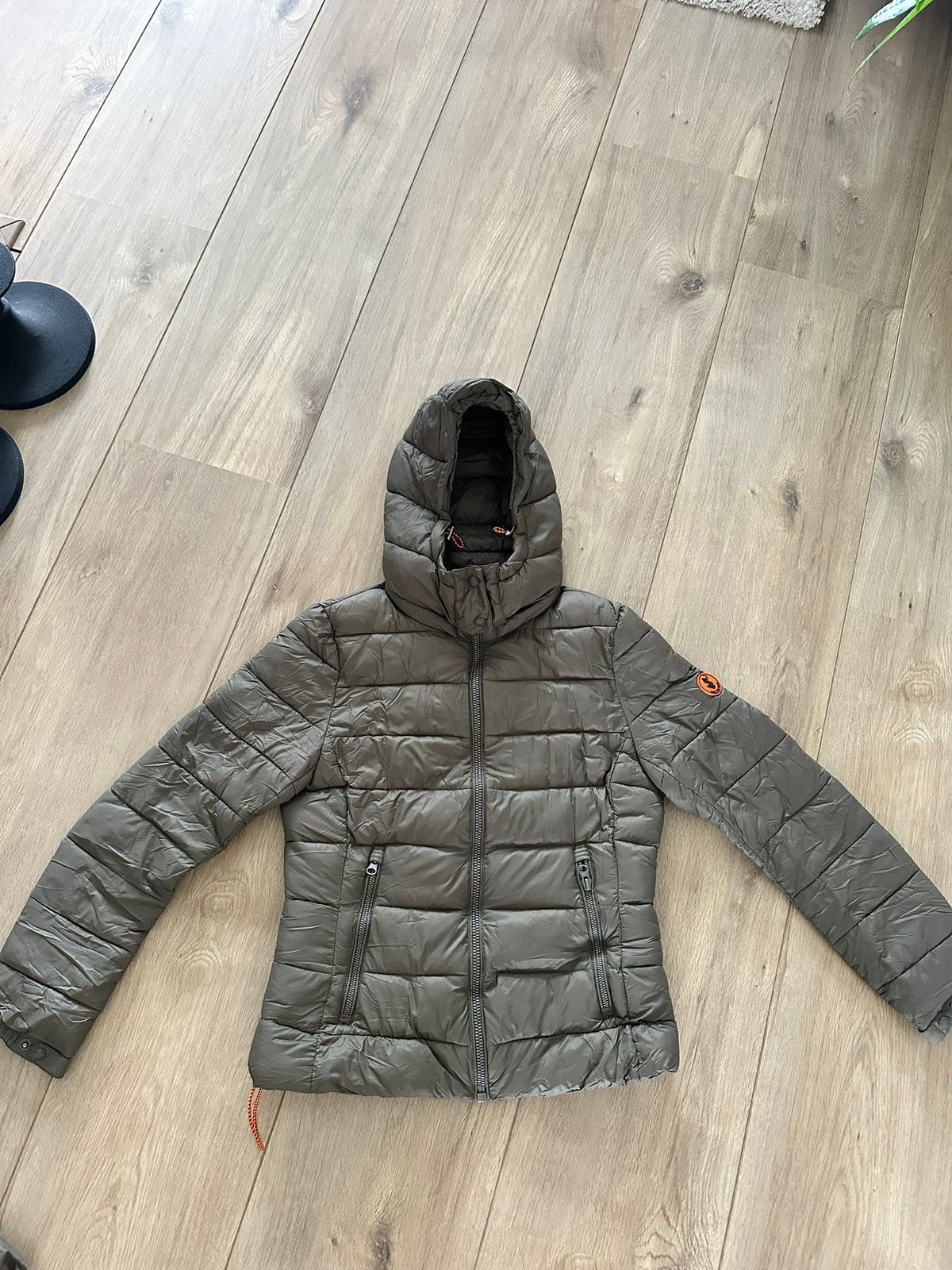 Dames winter/herfst jasje met capuchon van Save The Duck, Ophalen of Verzenden, Zo goed als nieuw, Maat 36 (S), Groen