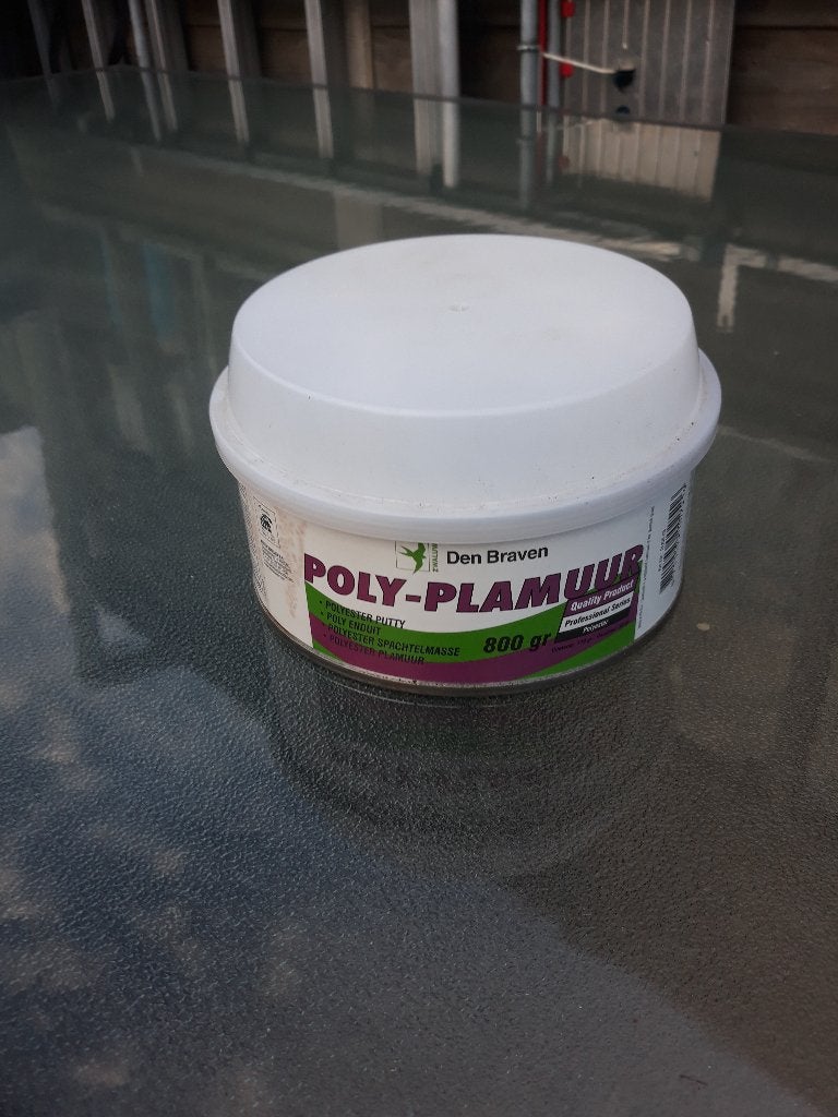 Den Braven Poly-Plamuur 800 gr met verharder ZGAN, Auto diversen, Ophalen of Verzenden, Zo goed als nieuw