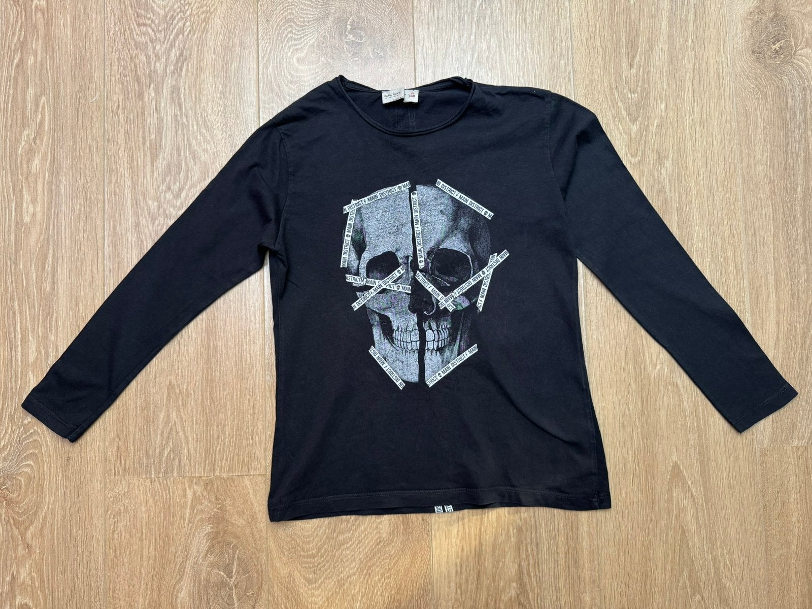 Zara longsleeve jongens shirt zwart/wit maat 128, Ophalen of Verzenden, Gebruikt, Jongen, Shirt of Longsleeve