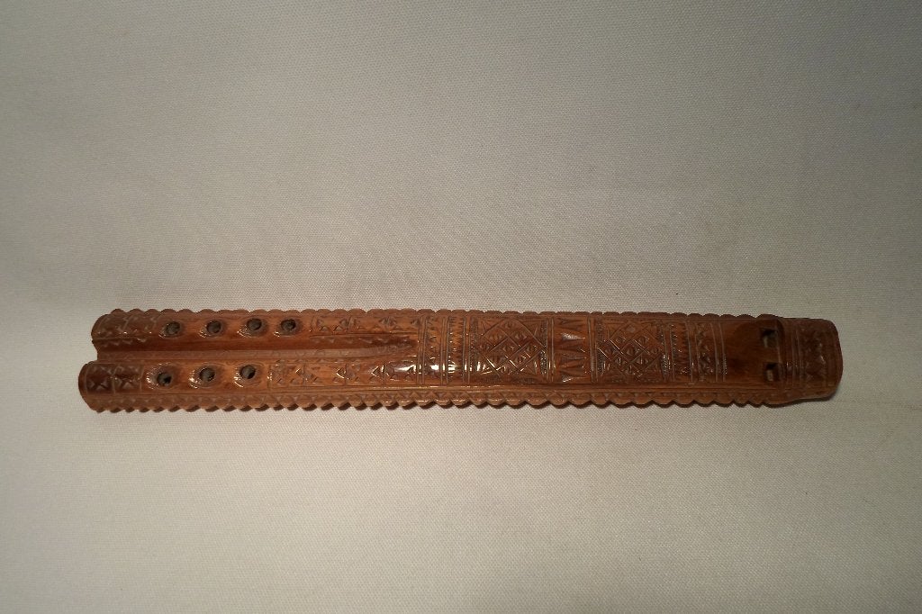 Vintage Dubbele Fluit Houtsnijwerk, Ophalen of Verzenden