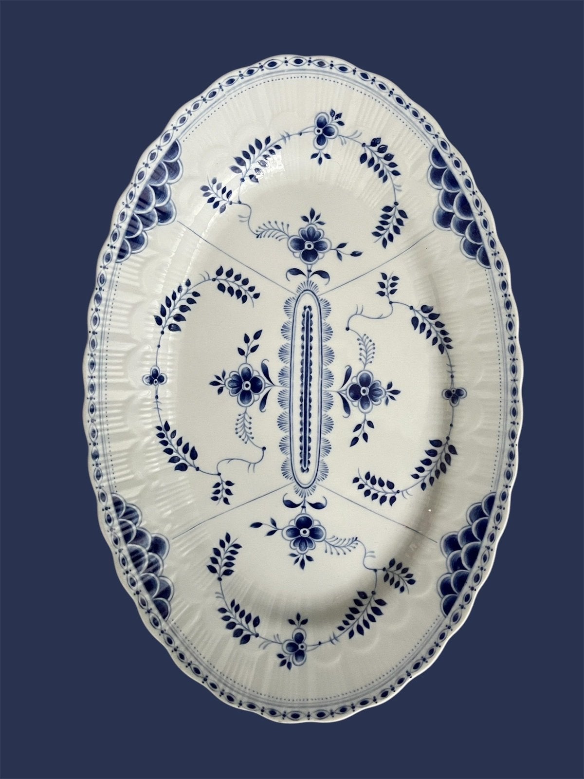 Ovale schaal Winterling Bavaria Germany blauwwit deens decor, Verzenden