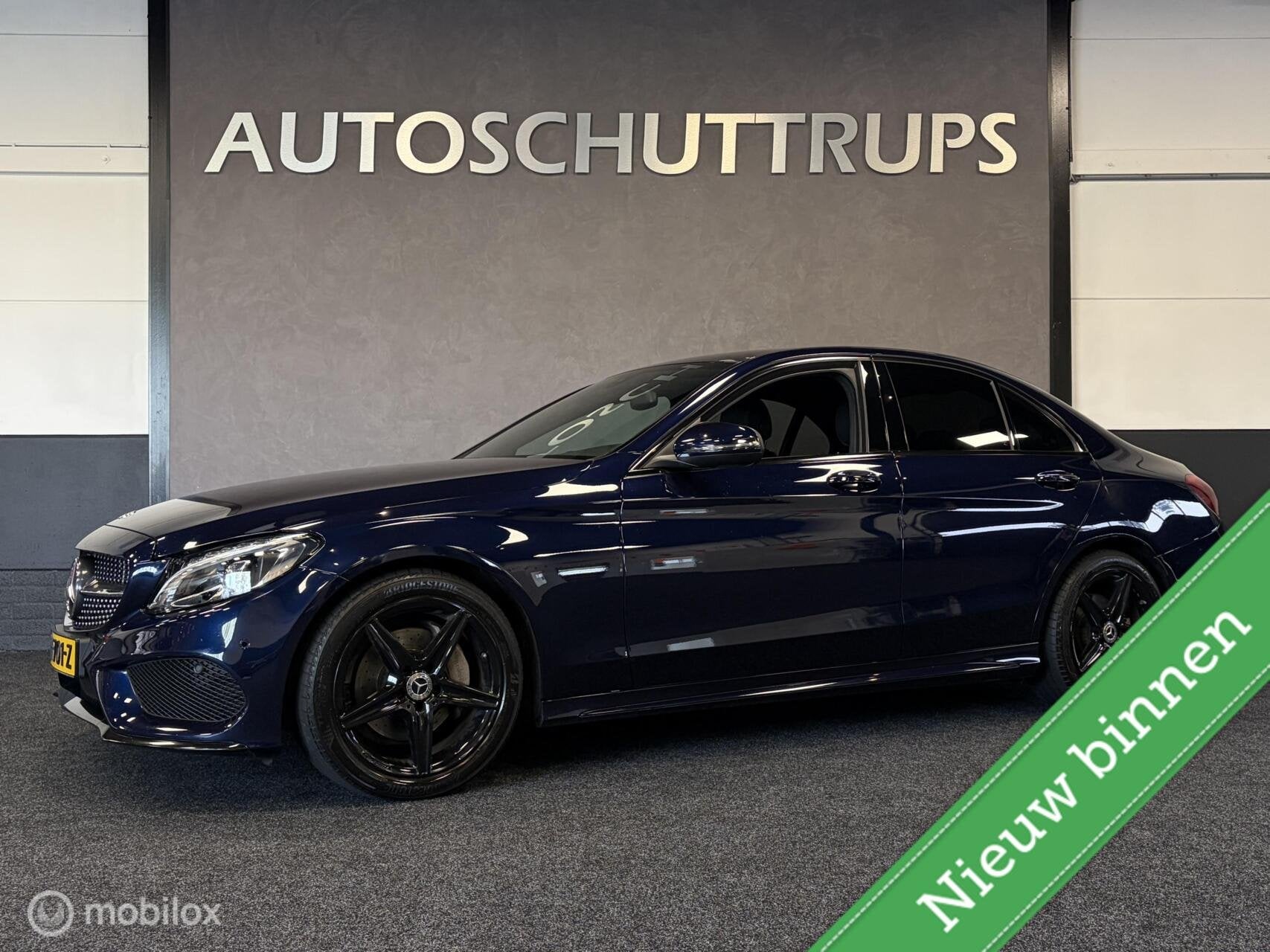 Mercedes C-klasse 180 AMG Sport Edition LED / NAP / LEDER /, Auto's, Automaat, Blauw, Bedrijf, 710 kg