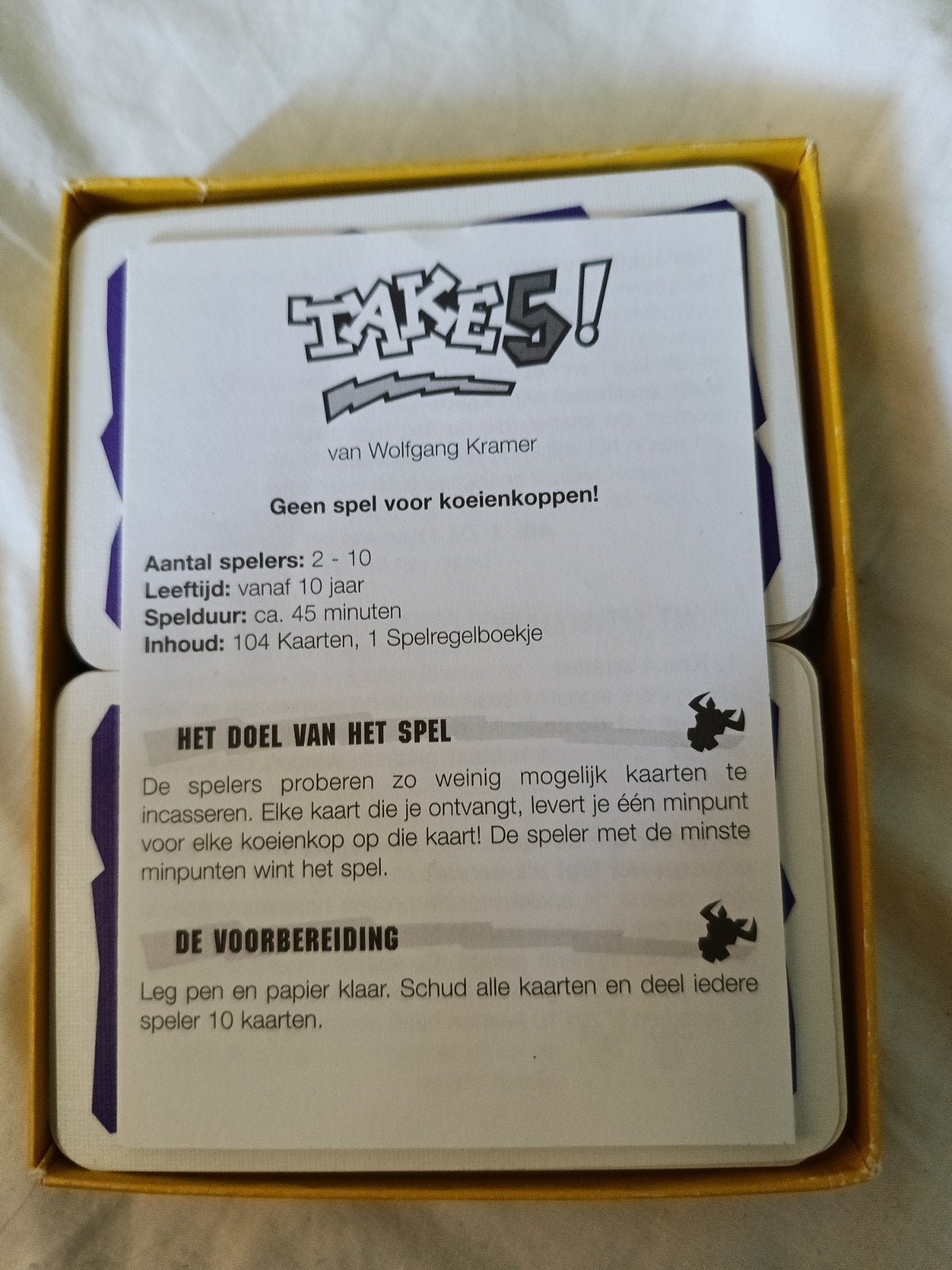 Take 5! Kaartspel, Drie of vier spelers, Ophalen of Verzenden, Gebruikt, Wolfgang Kramer