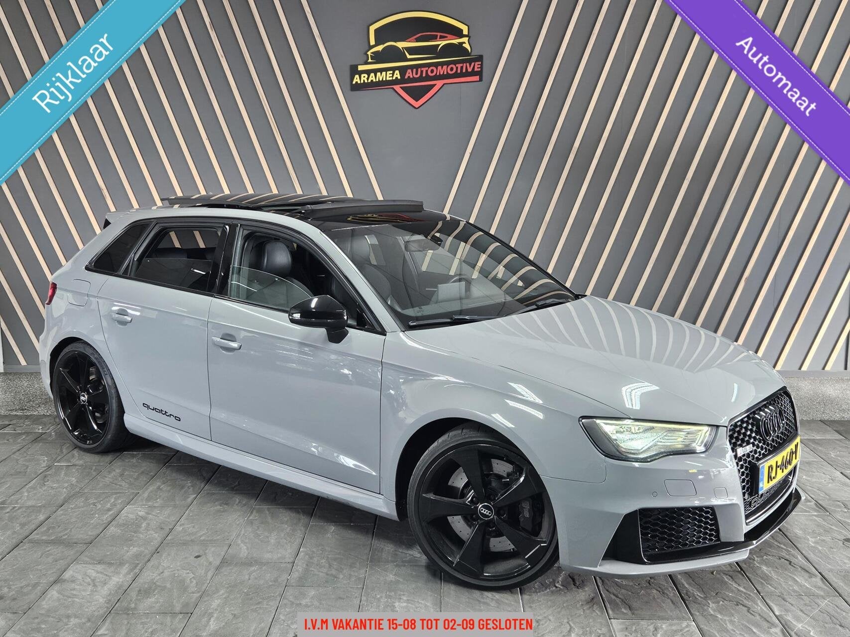 Audi RS3 2.5 TFSI quattro |NARDO|Carplay|PANO|CAMERA|19 INCH, Gebruikt, RS3, Leder en Stof, Bedrijf