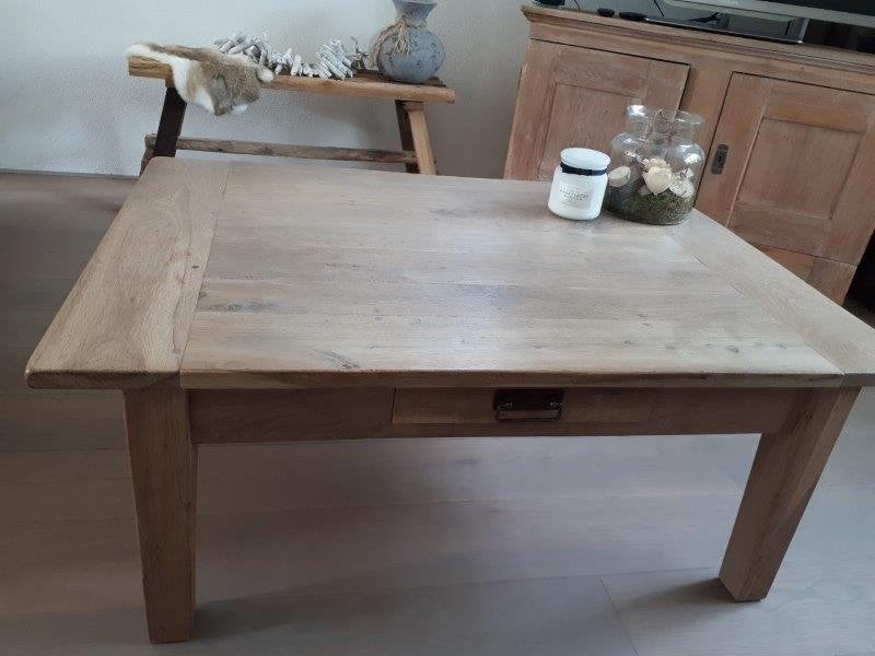 Te koop: salontafel, Huis en Inrichting, Tafels | Salontafels, Ophalen, Gebruikt, 100 tot 150 cm, Eikenhout