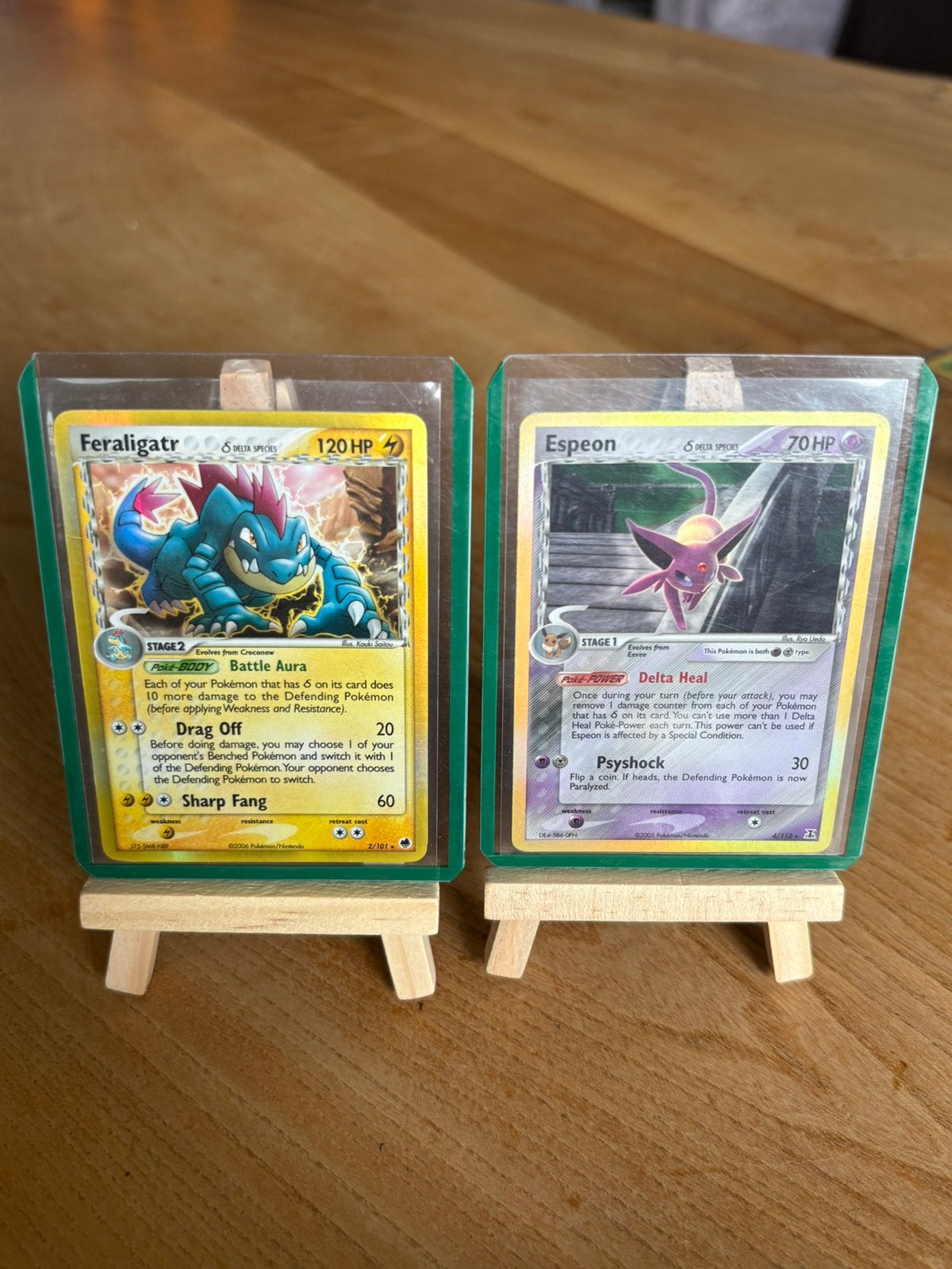 Pokémon Espeon en Feraligatr Delta Species - Mint/Near Mint, Hobby en Vrije tijd, Verzamelkaartspellen | Yu-gi-Oh!, Ophalen, Zo goed als nieuw