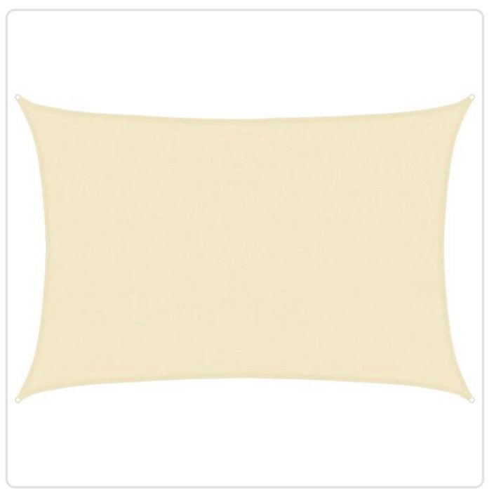 Schaduwdoek/zonnescherm VidaXL rechthoekig 4 x 6 m creme, Tuin en Terras, Schaduwdoeken, Ophalen, Nieuw