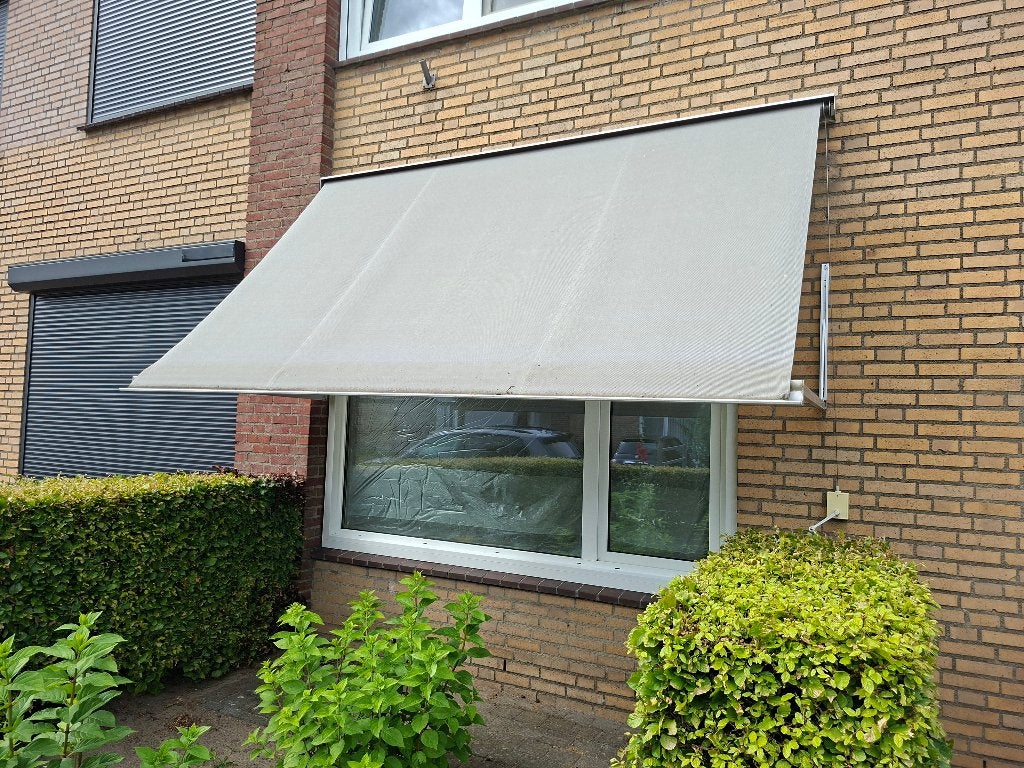 Uitvalscherm 3 meter breed, Tuin en Terras, Zonneschermen, Ophalen, Gebruikt, 250 cm tot 450 cm, Uitvalscherm