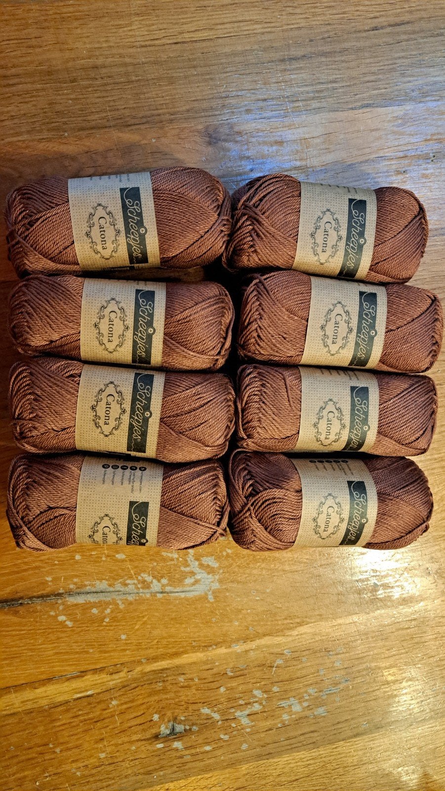 8 bollen Scheepjes Catona 100% gemerceriseerd katoen, Breien of Haken, Nieuw, Ophalen of Verzenden, E