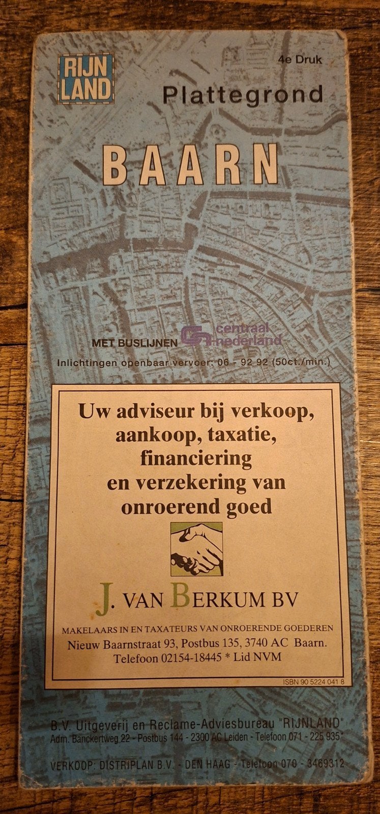 Stadsplattegrond Baarn   Rijnland, Ophalen of Verzenden