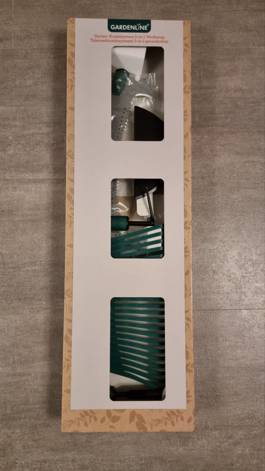 Gardenline Tuincombinatiesysteem 5-in-1 Gereedschap, Ophalen of Verzenden, Nieuw, Hark, Gardenline