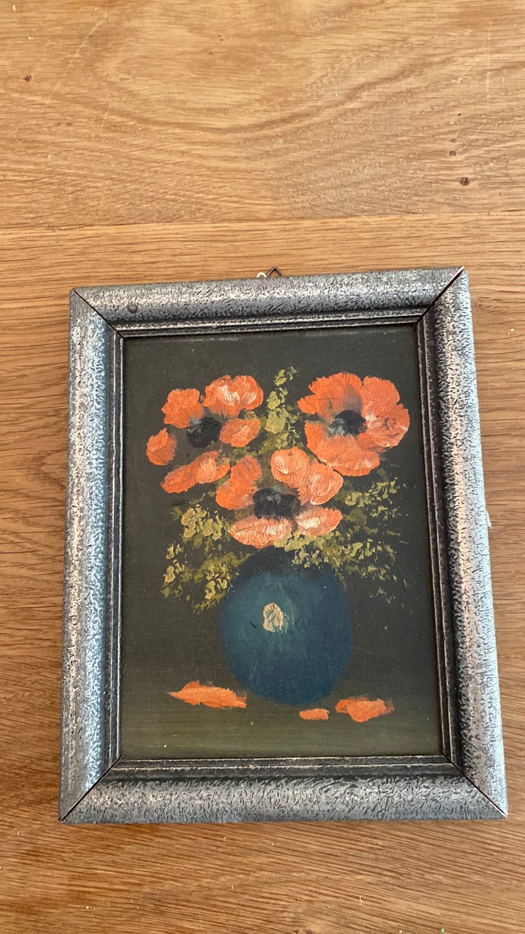 Geschilderde klaprozen, ingelijst, Bloemen, Paneel, Ingelijst, Impressionistisch