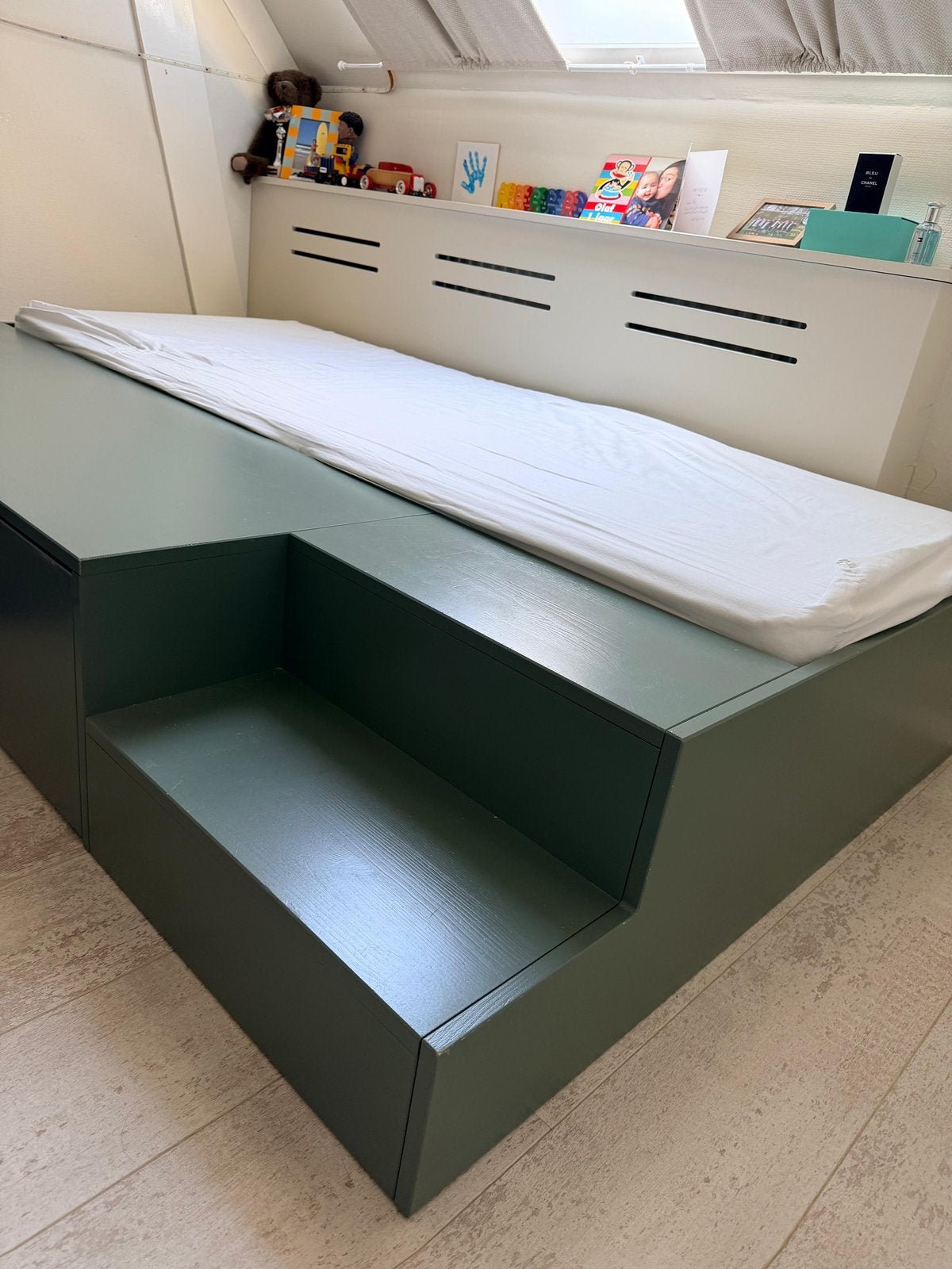 VT Wonen Stage (kinder)bed (80x200) met 2 lades, te koop!!, Ophalen, 85 tot 100 cm, Zo goed als nieuw, Lattenbodem