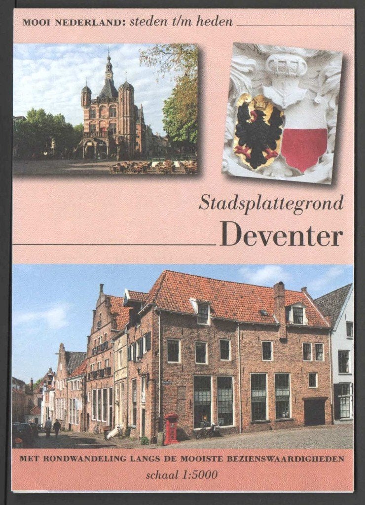Stadsplattegrond met Wandelroute: Deventer, 2000 tot heden, Ophalen of Verzenden, Nederland, Landkaart