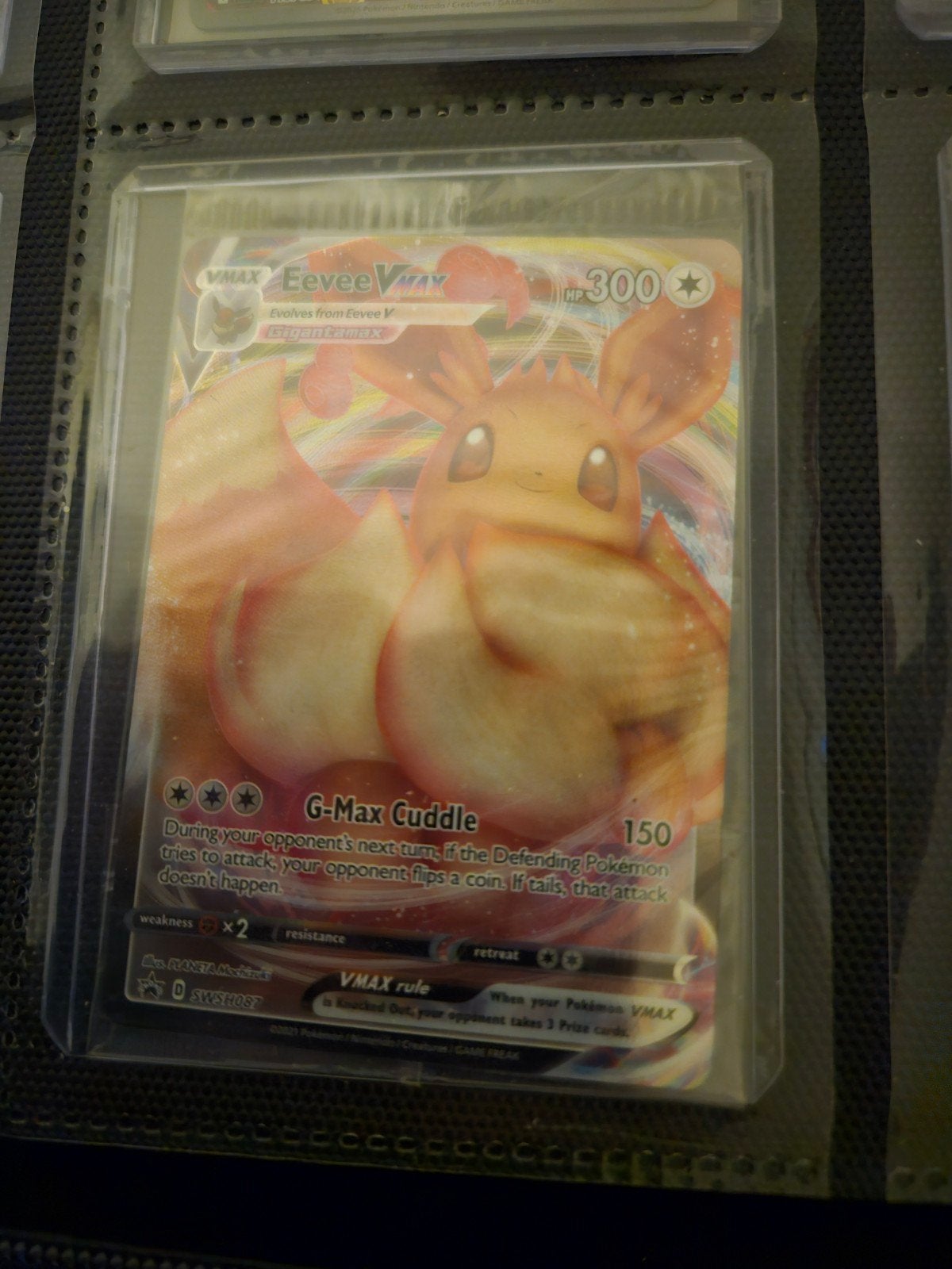 Pokemon Eevee Vmax SWSH 087 Promo, Ophalen of Verzenden, Zo goed als nieuw, Losse kaart, Foil
