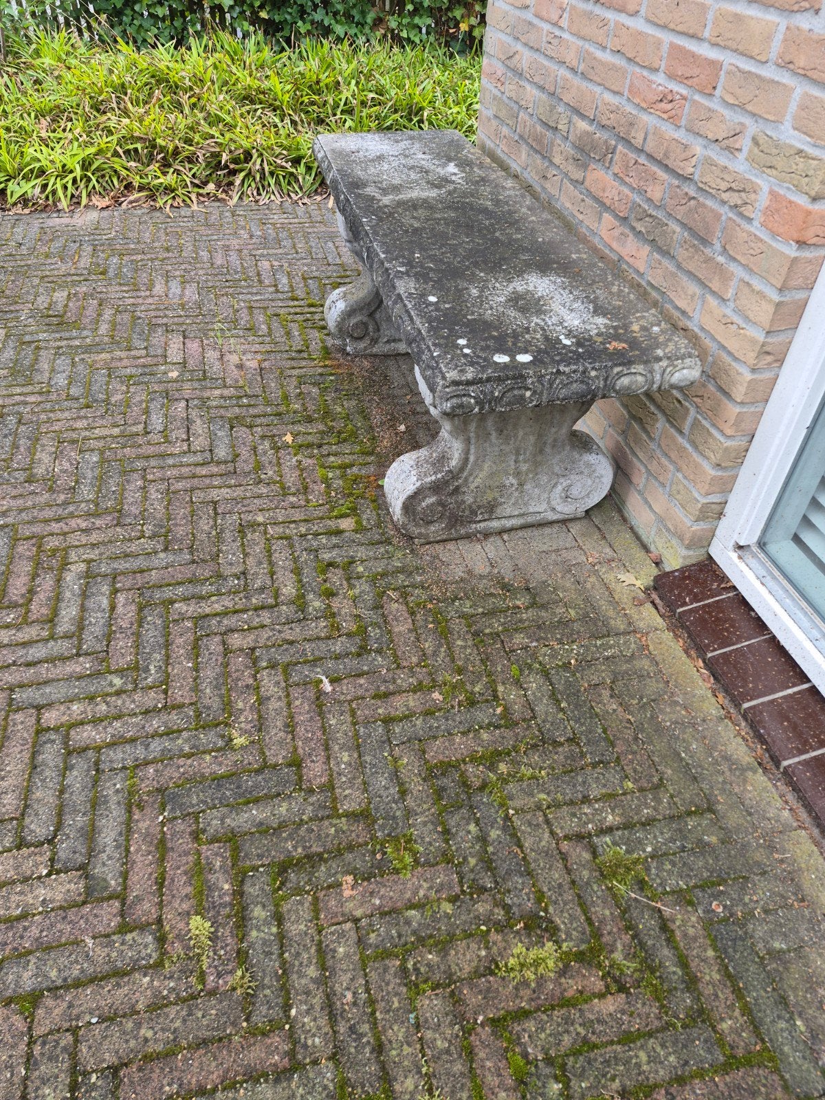 Stenen tuinbank 145x45x51 cm, Ophalen, Gebruikt, Overige materialen