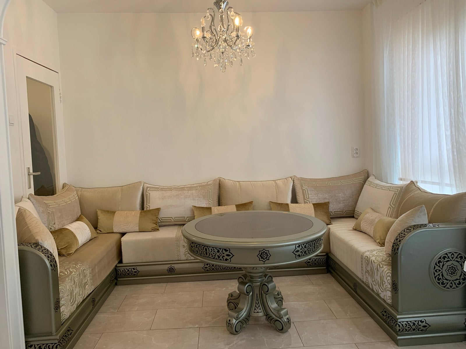 Luxe Marokkaanse Salonbank - Zo goed als nieuw, Ophalen, Hoekbank, 300 cm of meer, 75 tot 100 cm