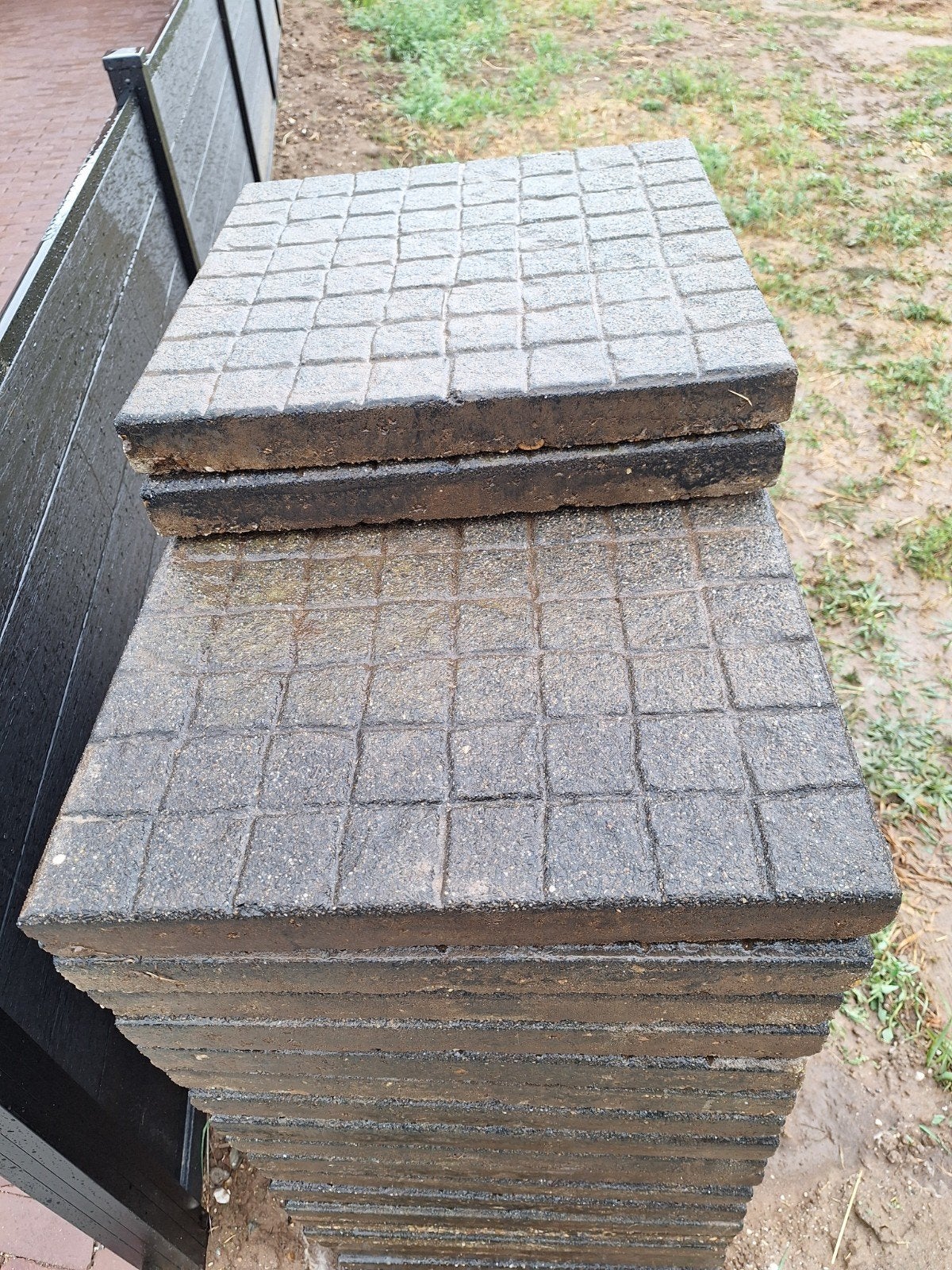 antraciet betontegels 50 x 50, Tuin en Terras, Ophalen, Gebruikt, Beton, Terrastegels