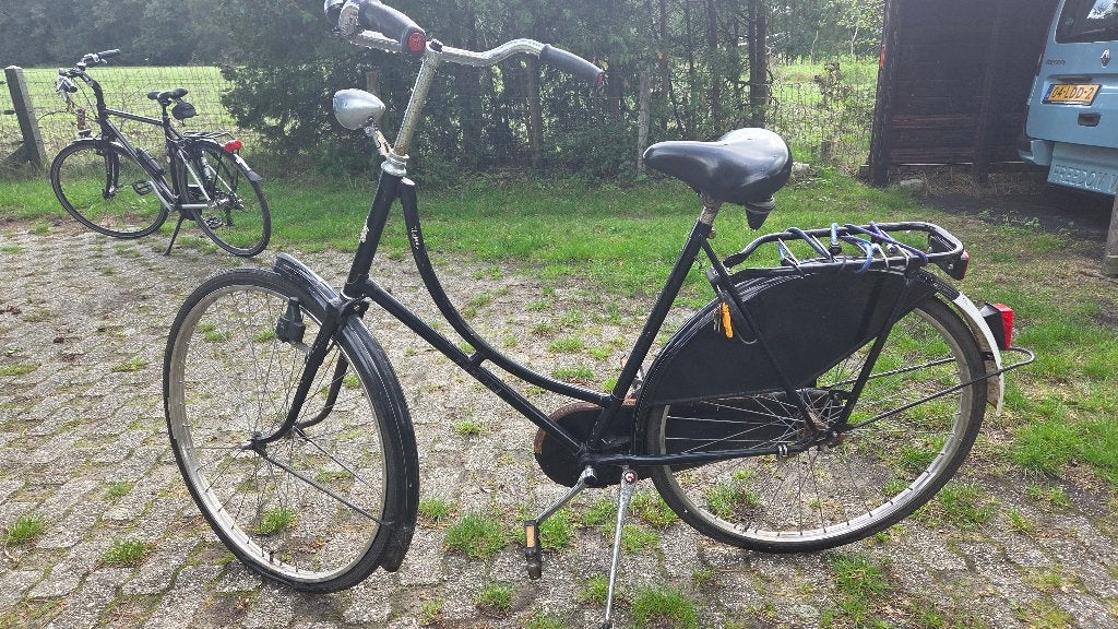 Omafiets, Ophalen, Gebruikt, Terugtraprem
