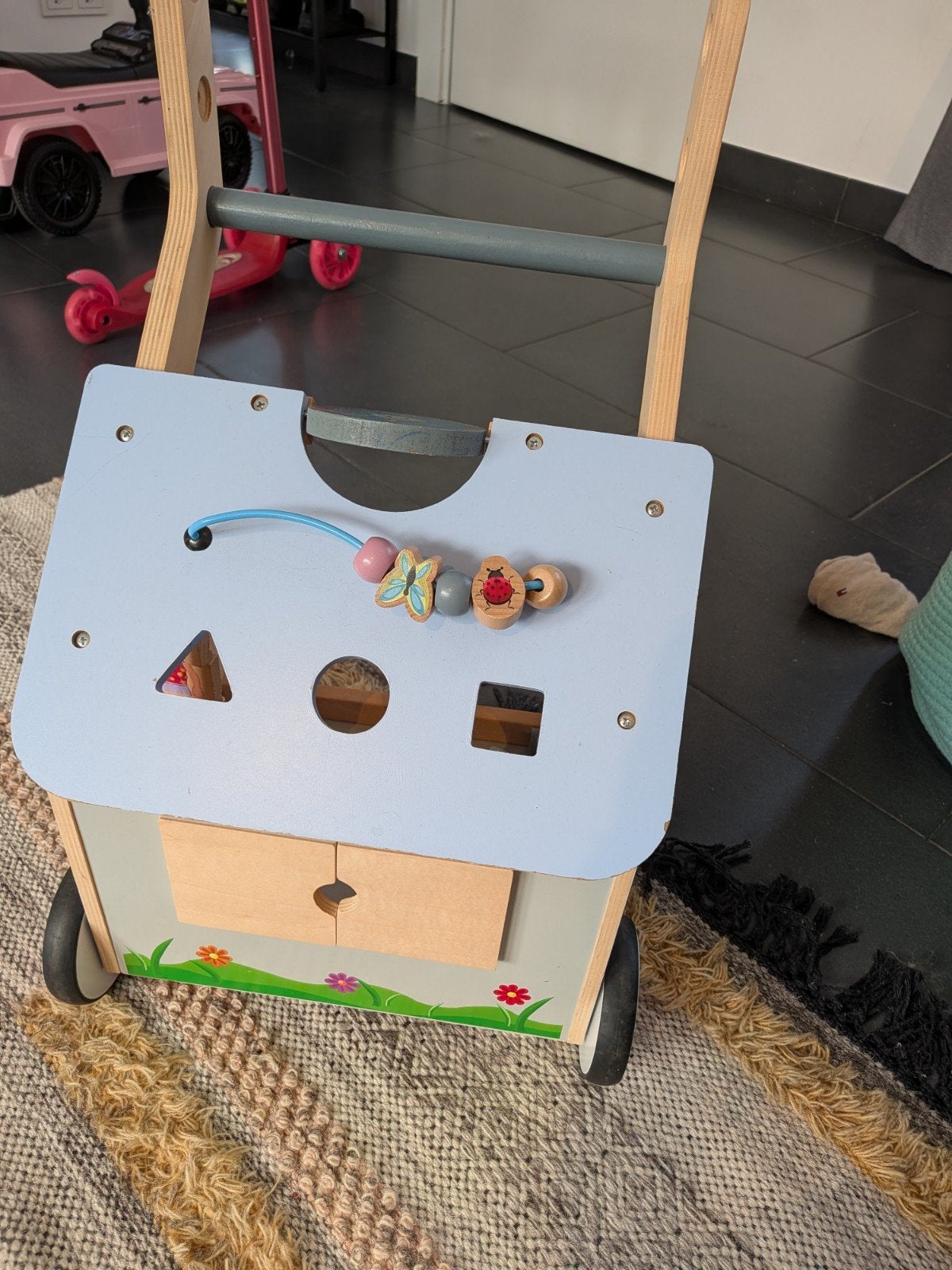 Colorful Wooden Baby Walker - Houten Loopwagen, Ophalen, Gebruikt, Hout