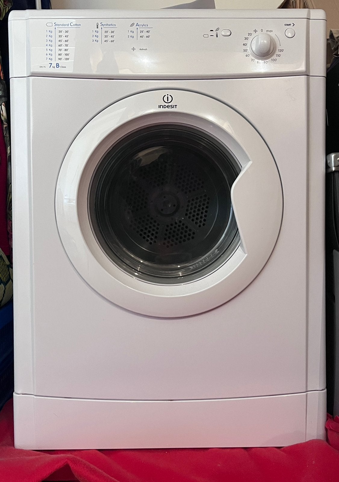 Wasdroger Indesit IDV 75, Witgoed en Apparatuur, Wasdrogers, Ophalen, 6 tot 8 kg, Luchtafvoer, Zo goed als nieuw