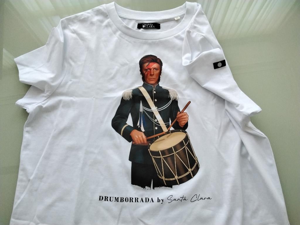 David Bowie T-shirt - gelimiteerd en exclusief, Wit, Santa Clara, Ophalen of Verzenden, Maat 56/58 (XL)