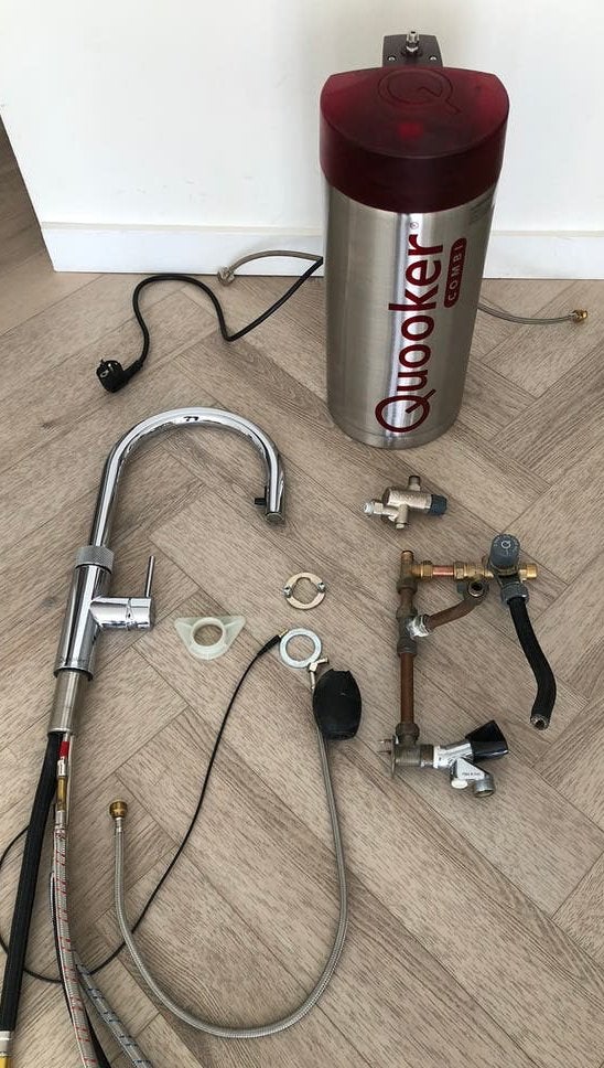 Quooker Combi + 7 Ltr FLEX CHROOM REKBAAR slang Compleet set, Huis en Inrichting, Keuken | Keukenbenodigdheden, Verzenden, Gebruikt