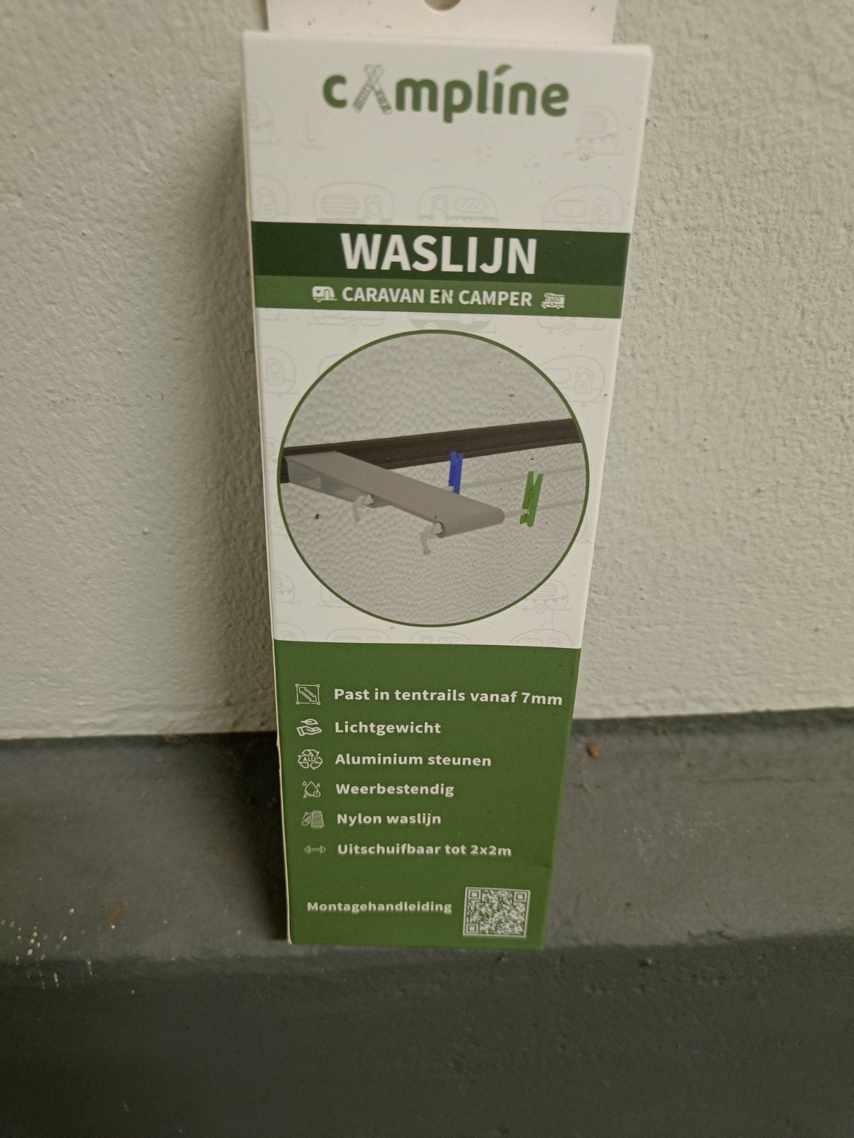 Campline Waslijn voor Caravan en Camper - Uitschuifbaar, Ophalen of Verzenden
