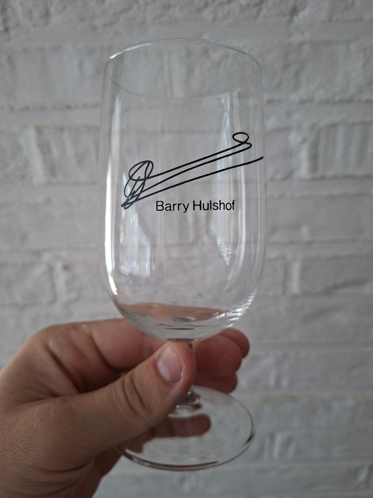 Ajax Leerdam glas - Barry Hulshof met handtekening, Ophalen of Verzenden, Zo goed als nieuw, Ajax, Overige typen
