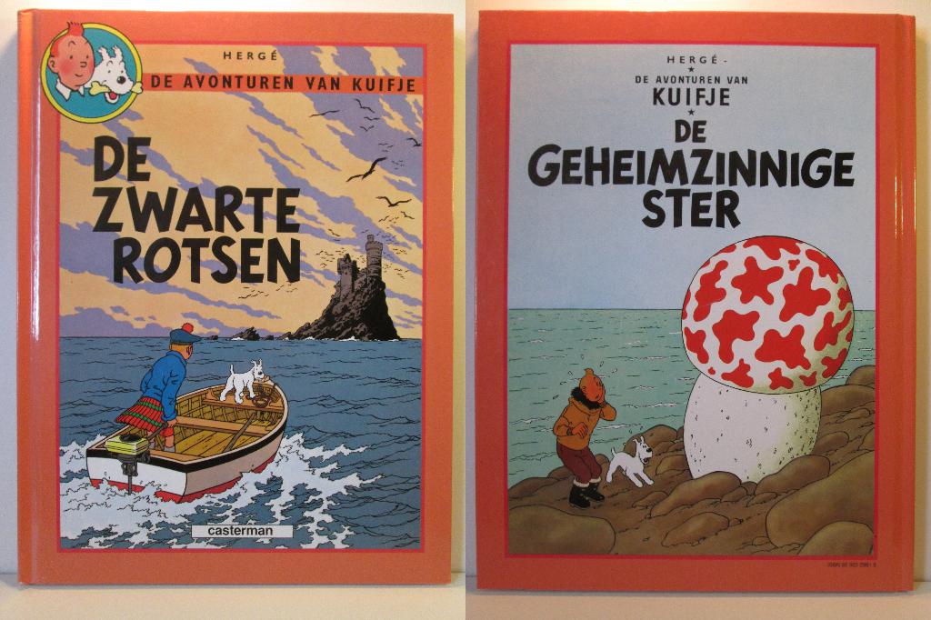 Kuifje - De zwarte rotsen + De geheimzinnige ster (HC), Boeken, Eén stripboek, Ophalen of Verzenden, Zo goed als nieuw, Hergé