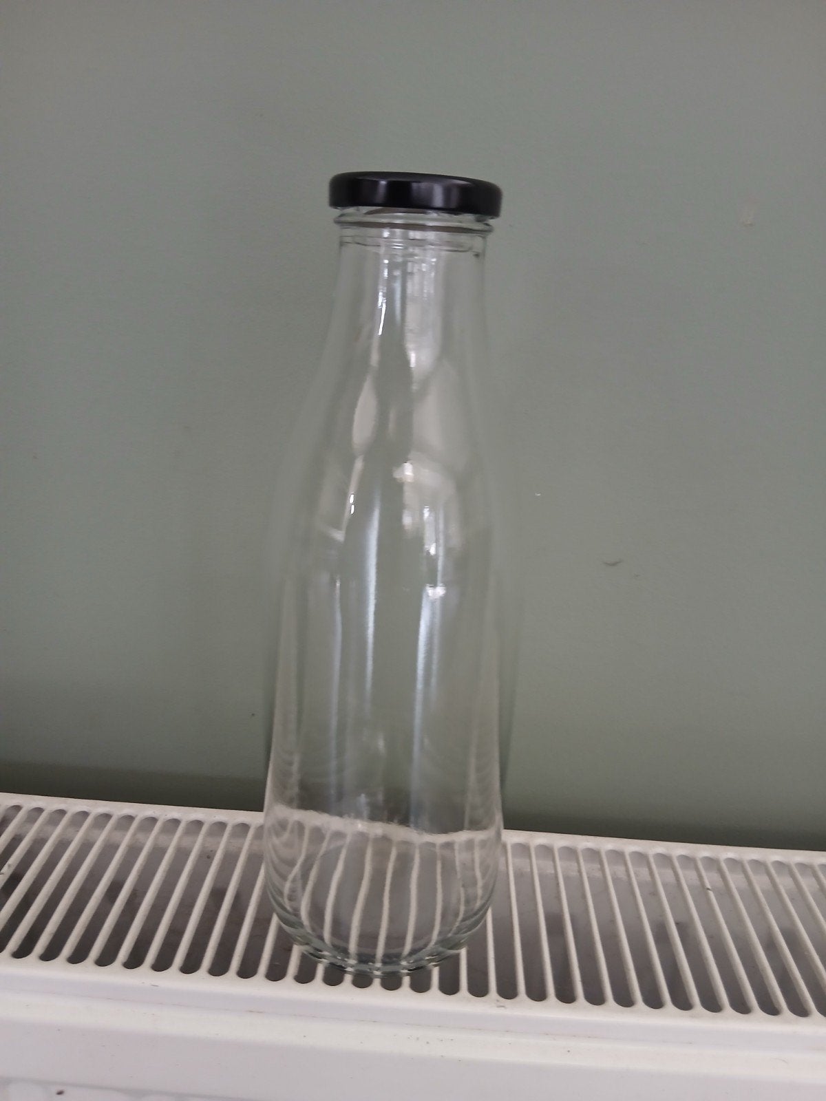 10x Glazen flessen 1 liter, Ophalen of Verzenden, Gebruikt