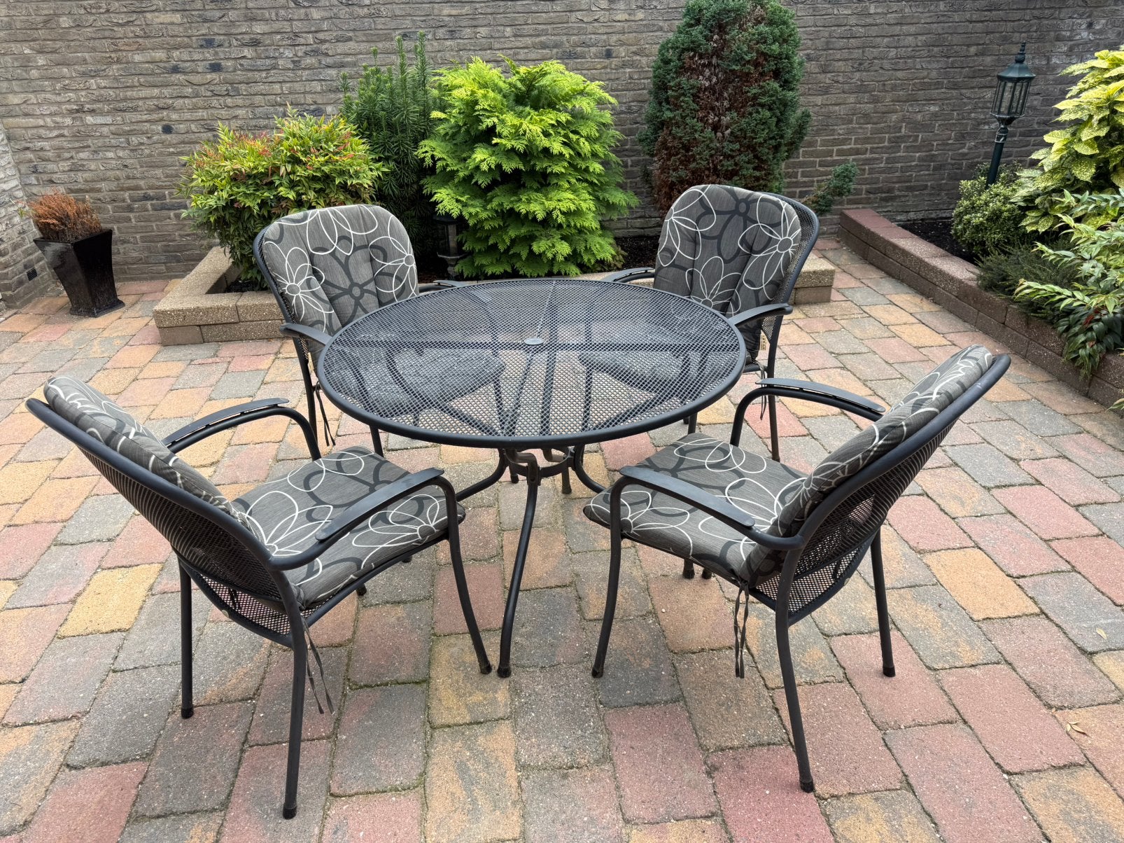 Metalen tuinset, Ophalen, 4 zitplaatsen, Gebruikt, Aluminium