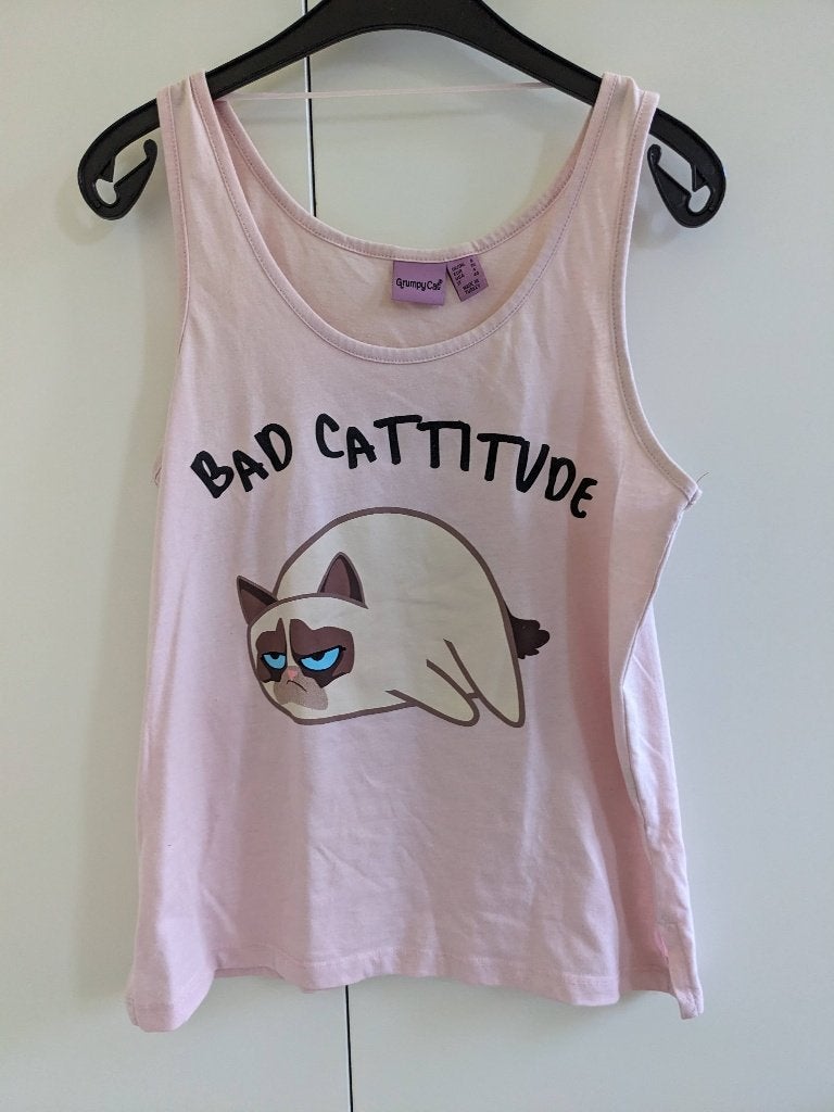 Grumpy Cat topje, roze, maat 36, katten, Nieuw, Ophalen of Verzenden, Grumpy Cat, Roze