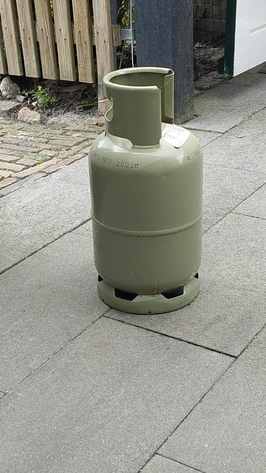 Gasfles., Ophalen, Gebruikt