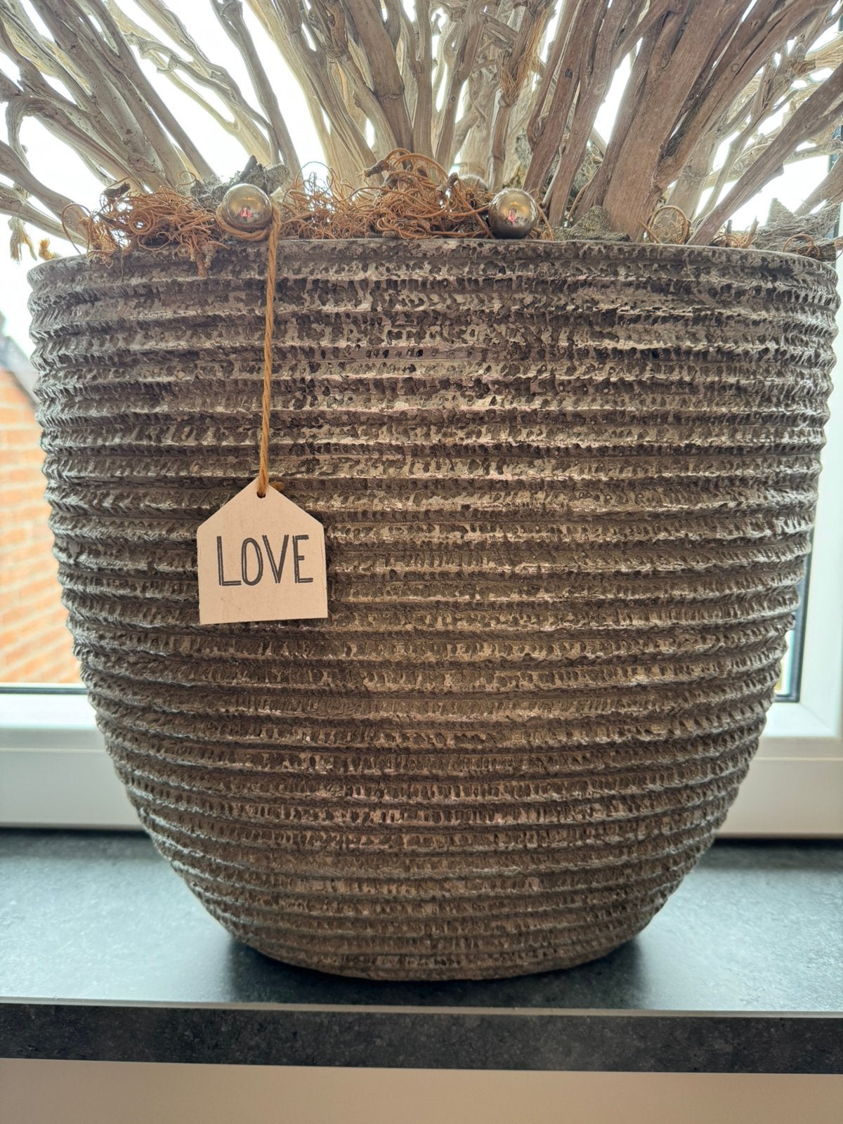 Pot opgemaakt PTMD, Ophalen, Zo goed als nieuw, Plantenpot of Plantenbak, Rechthoekig