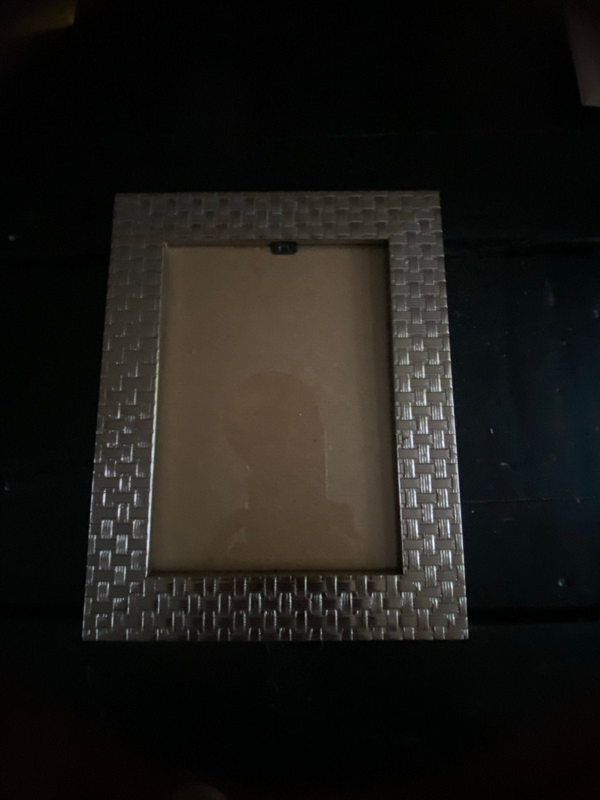 Klein zilver/goud fotolijstje, Gebruikt, Ophalen of Verzenden, Fotolijst, Met glas