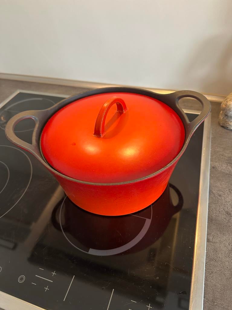 Hackman Gietijzeren Braadpan - Oranje, 25cm, Gebruikt, Verzenden, Koekenpan of Braadpan, Gietijzer