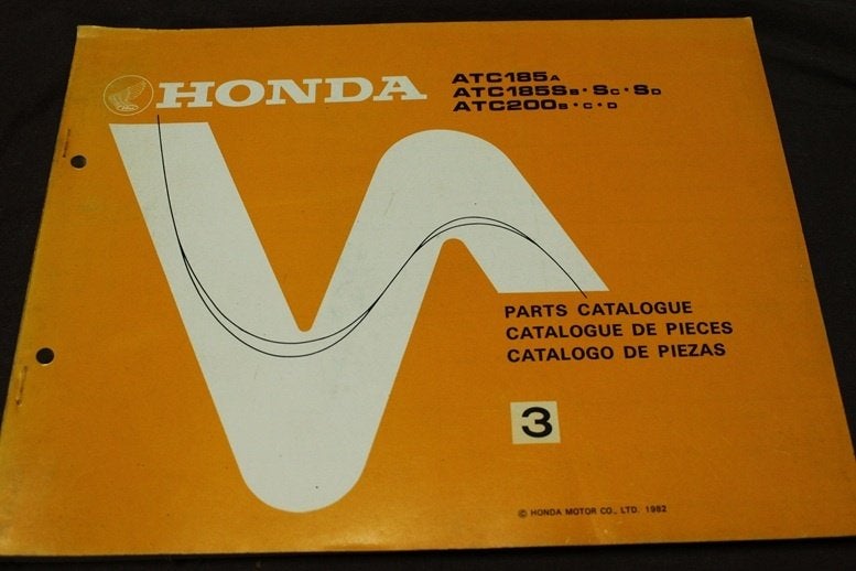Honda ATC185 ATC200 1982 Trike motorcycle parts catalogue, Motoren, Ophalen of Verzenden, Honda