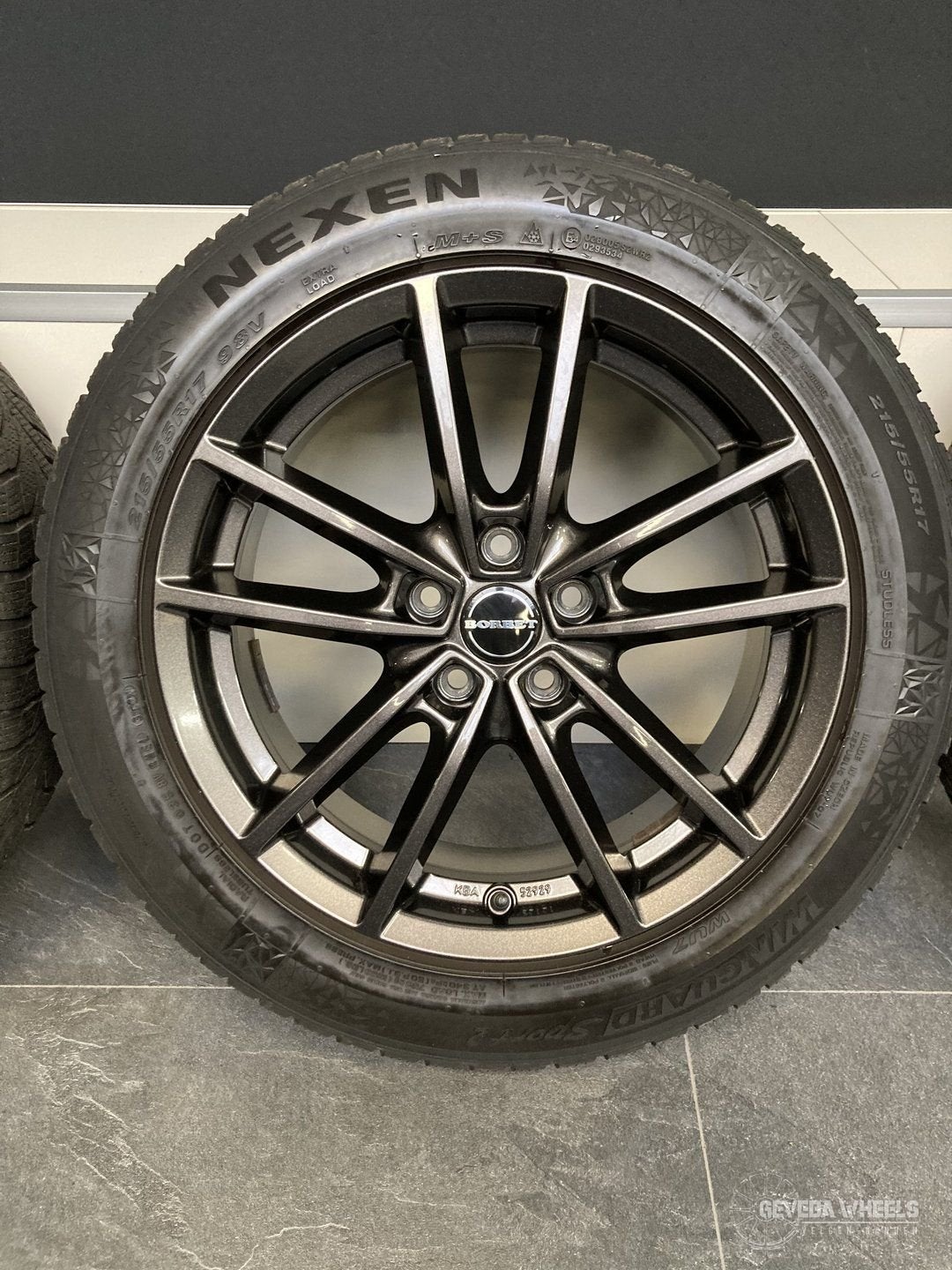 17” Ford Puma sport velgen + winterbanden 5x108 215/55/17, -, -, Banden en Velgen, 17 inch