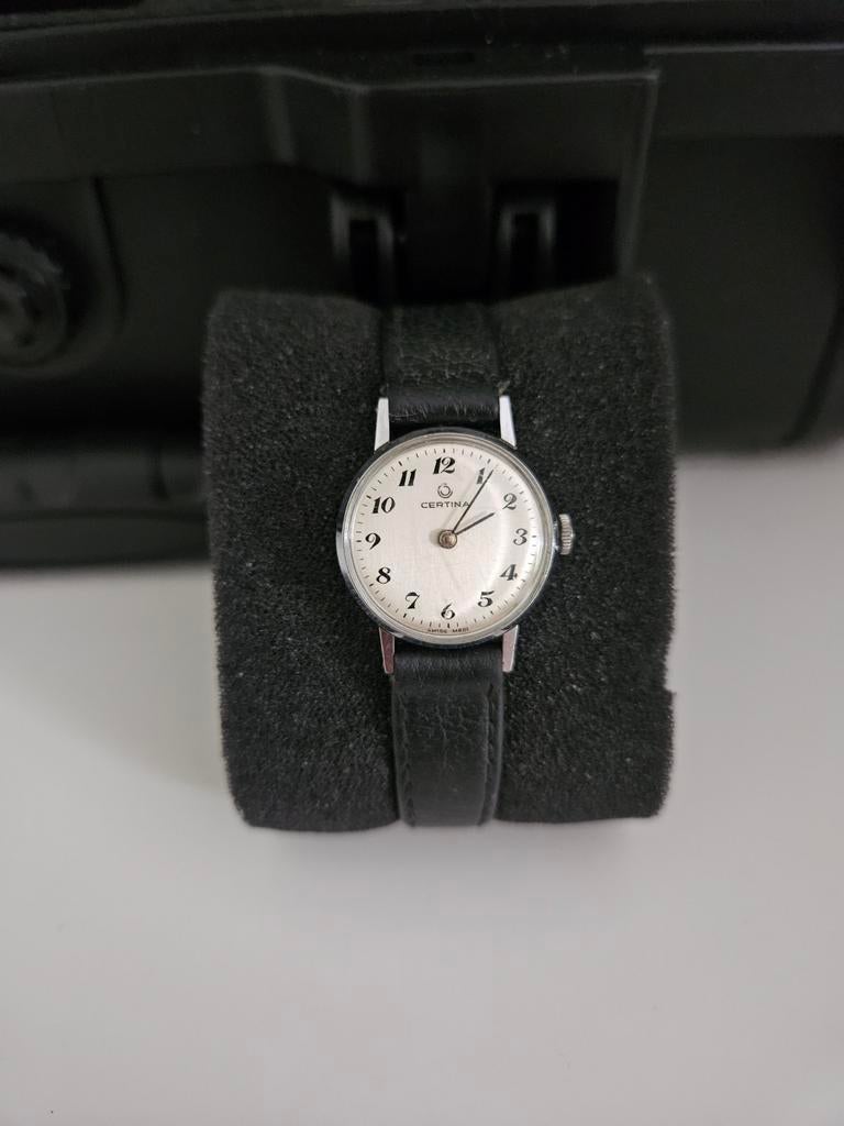 Vintage certina Handopwinder, Overige merken, Staal, Gebruikt, Polshorloge