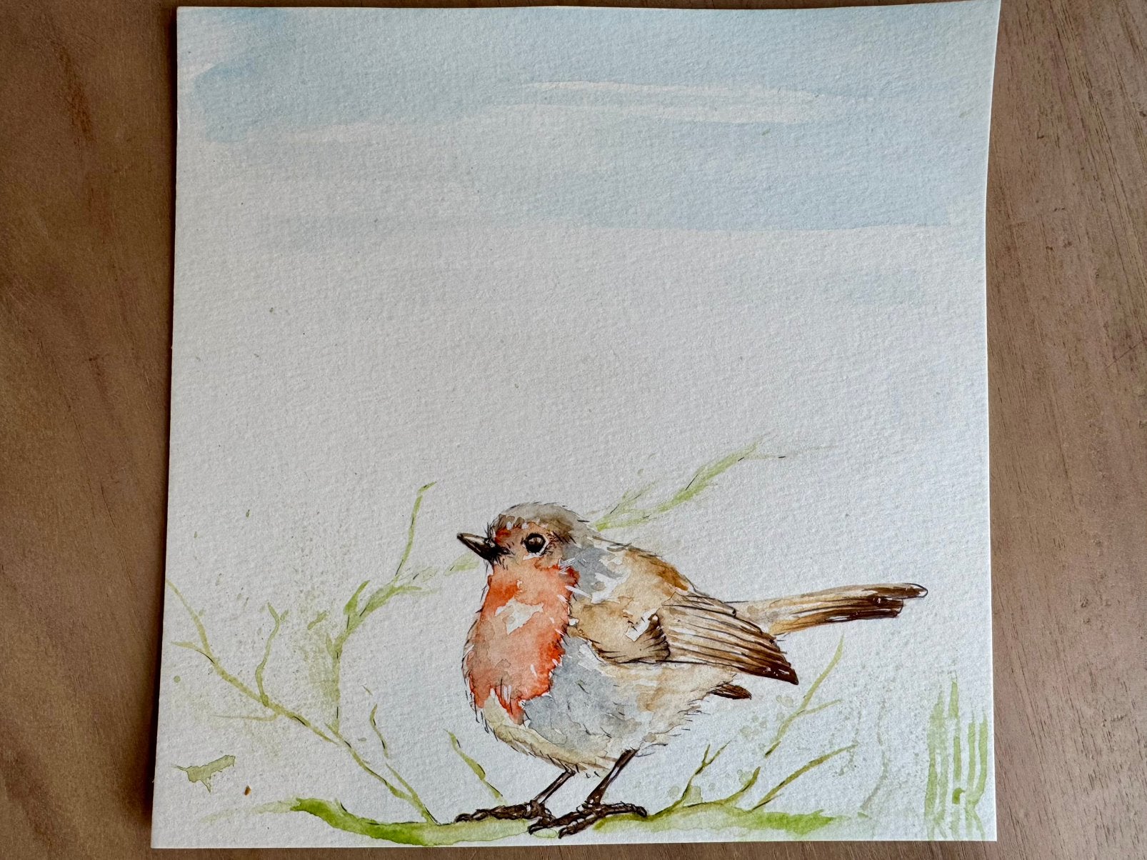 Vogel aquarel, Ophalen of Verzenden