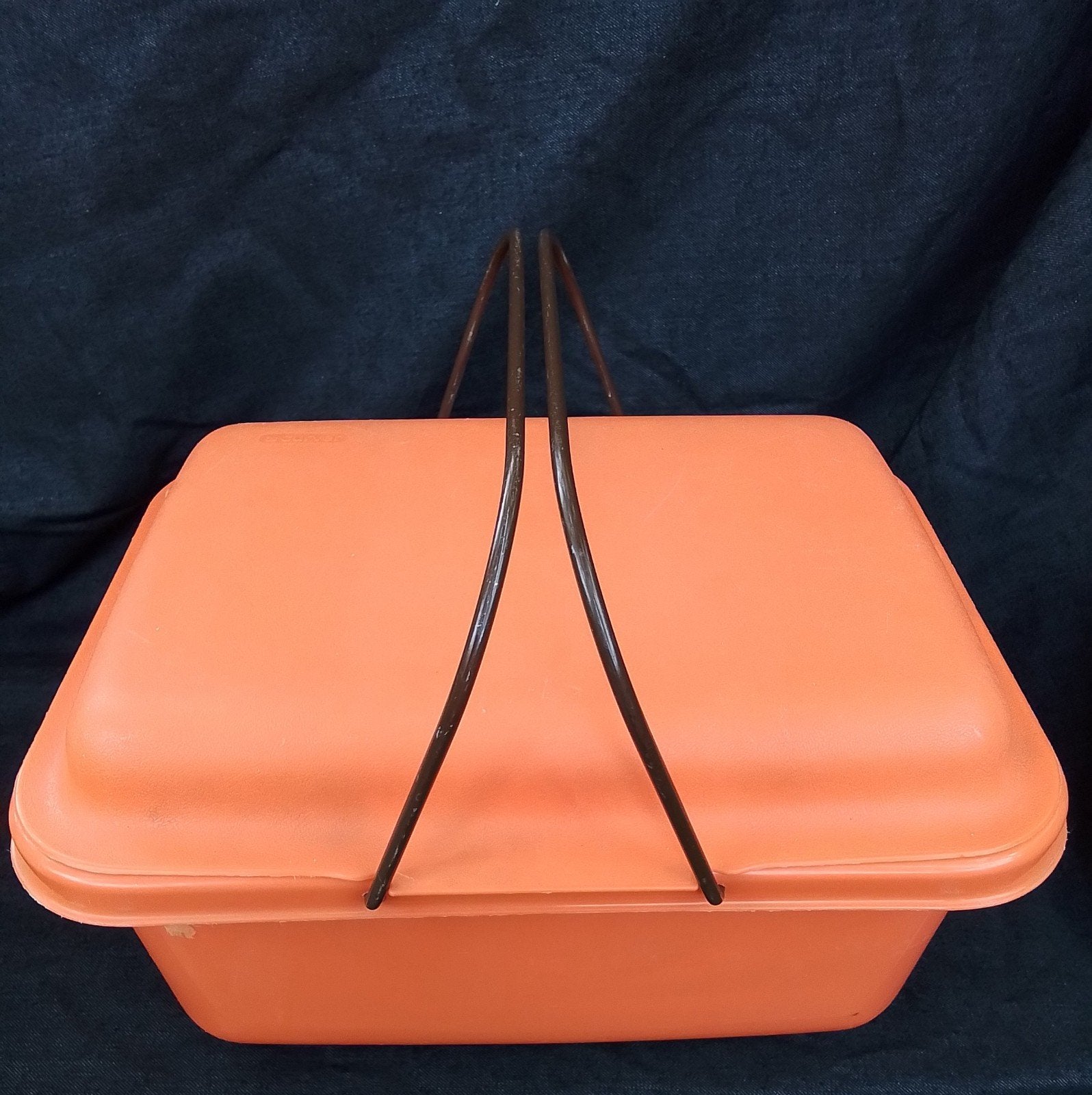 Vintage Curver Opbergdoos Jaren '70 - Oranje, Ophalen of Verzenden