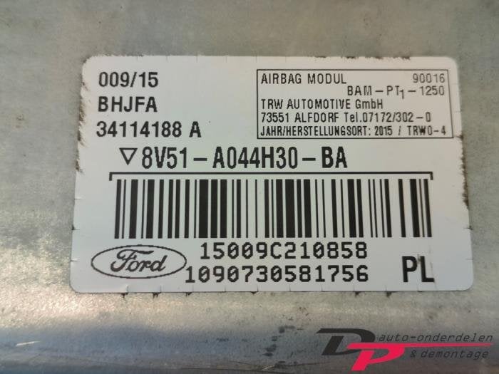 Airbag rechts (Dashboard) van een Ford Fiesta, Gebruikt, -, -, Ophalen of Verzenden